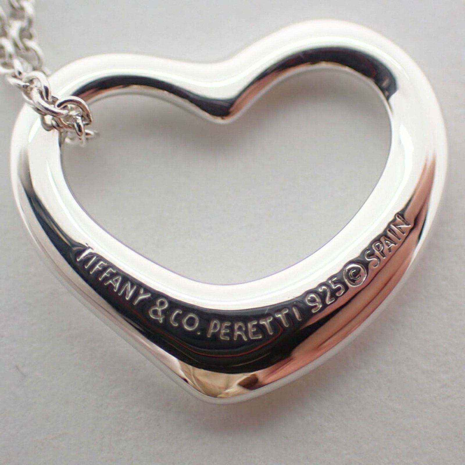 Tiffany & Co. Open Heart Pendant Necklace