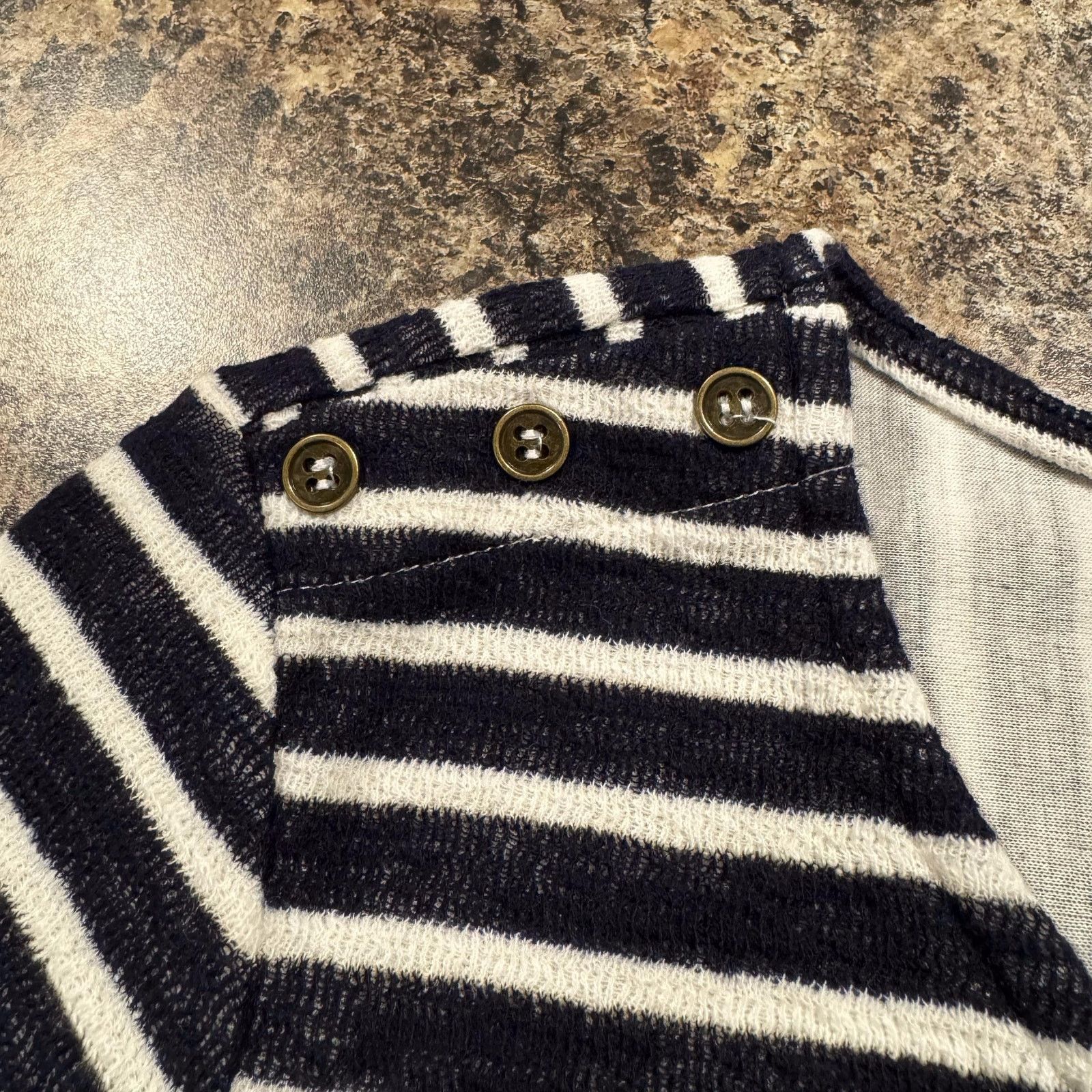 Other Elsie & Zoey Terry Cloth Dress Striped Navy L/XL Coastal Size L / US 10 / IT 46 - 5 Thumbnail