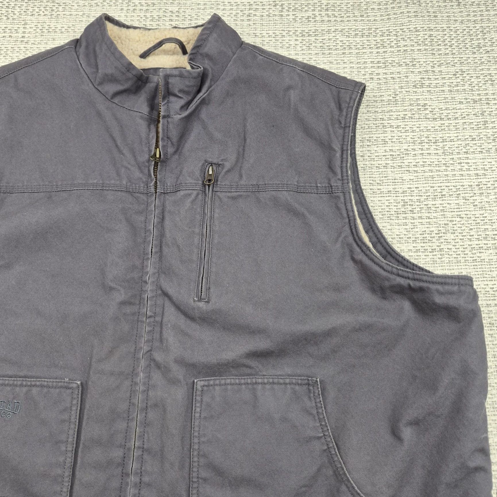 Vintage RedHead Vest Mens 3XL Gray Sherpa Lined Canvas Full Zip Outdoor Workwear Pockets Size US XXL / EU 58 / 5 - 2 Thumbnail