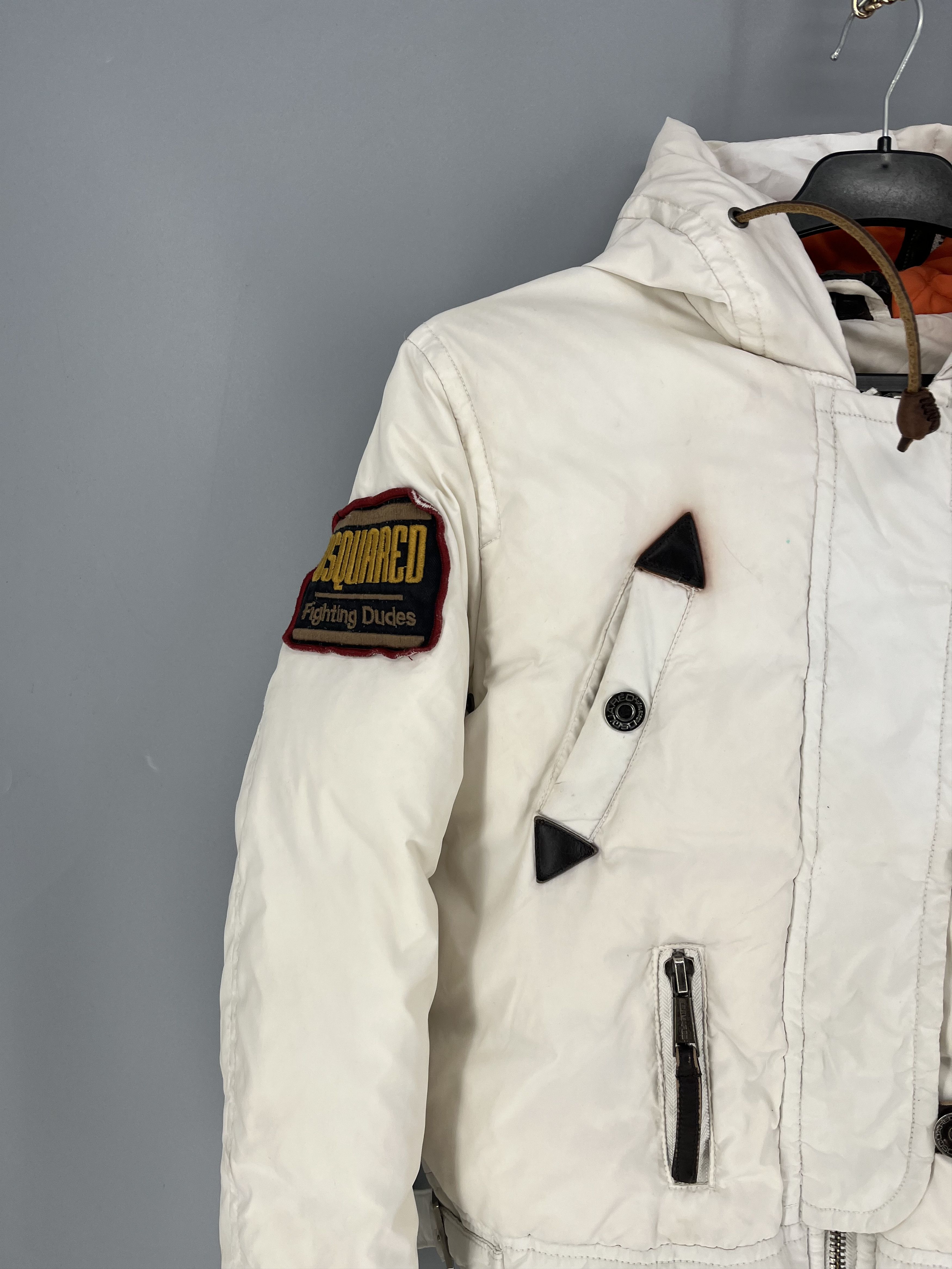 Dsquared2 Vintage DSQUARED2 Goose Down Puffer Jacket White Hood Zip Size M / US 6-8 / IT 42-44 - 4 Thumbnail