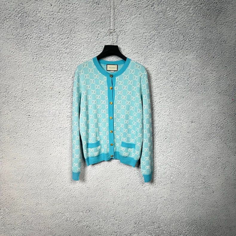 Gucci Gucci Wool Cardigan with GG Print-dmc Size US XXL / EU 58 / 5 - 1 Thumbnail