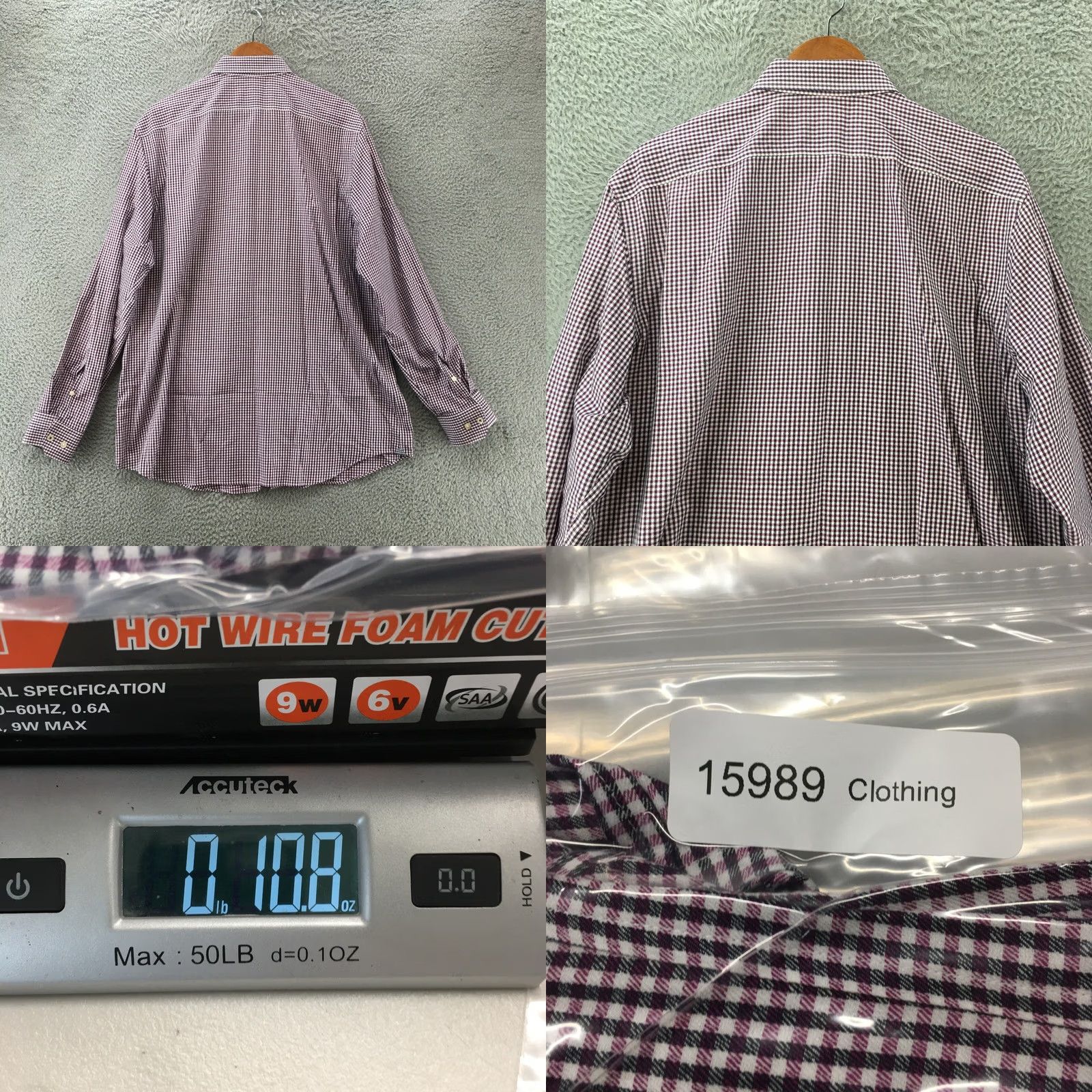 Banana Republic Banana Republic Button-Up Shirt XL Purple Collared Long Sleeve Casual Men Regular Non-Iron Top Size US XL / EU 56 / 4 - 8 Thumbnail
