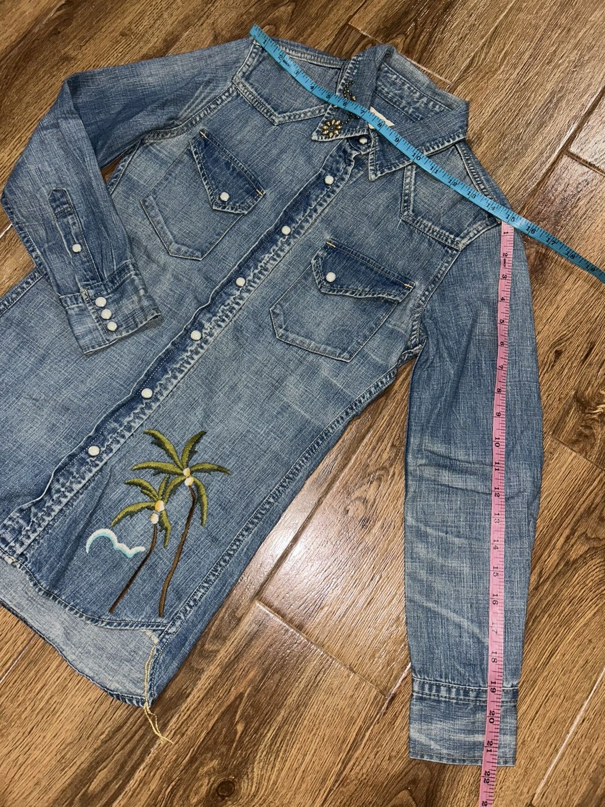 Remi Relief Remi Relief Embroidery Western Denim Shirt Size S / US 4 / IT 40 - 13 Thumbnail