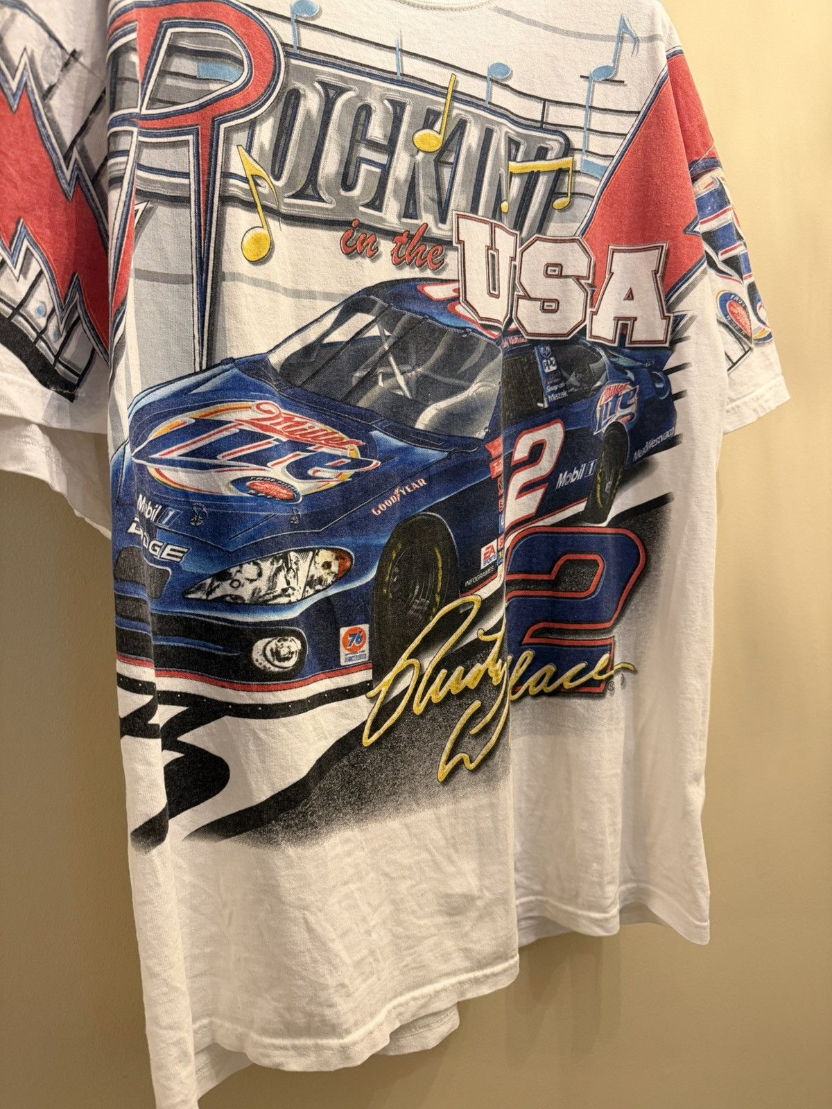 Vintage VINTAGE NASCAR Total print Shirt RUSTY WALLACE Racing L Size US L / EU 52-54 / 3 - 2 Thumbnail