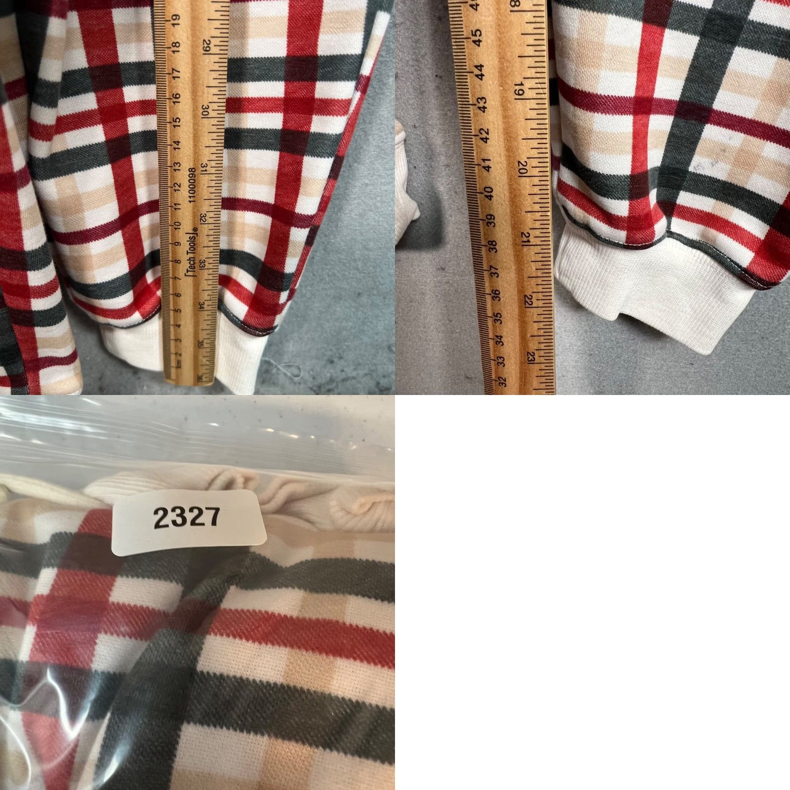 Fabletics VINTAGE Fabletics Womens Small Hooded Plaid Jumpsuit Pajamas One Piece Red Black Cotton Polyester S Womens Size 28" / US 6 / IT 42 - 8 Thumbnail