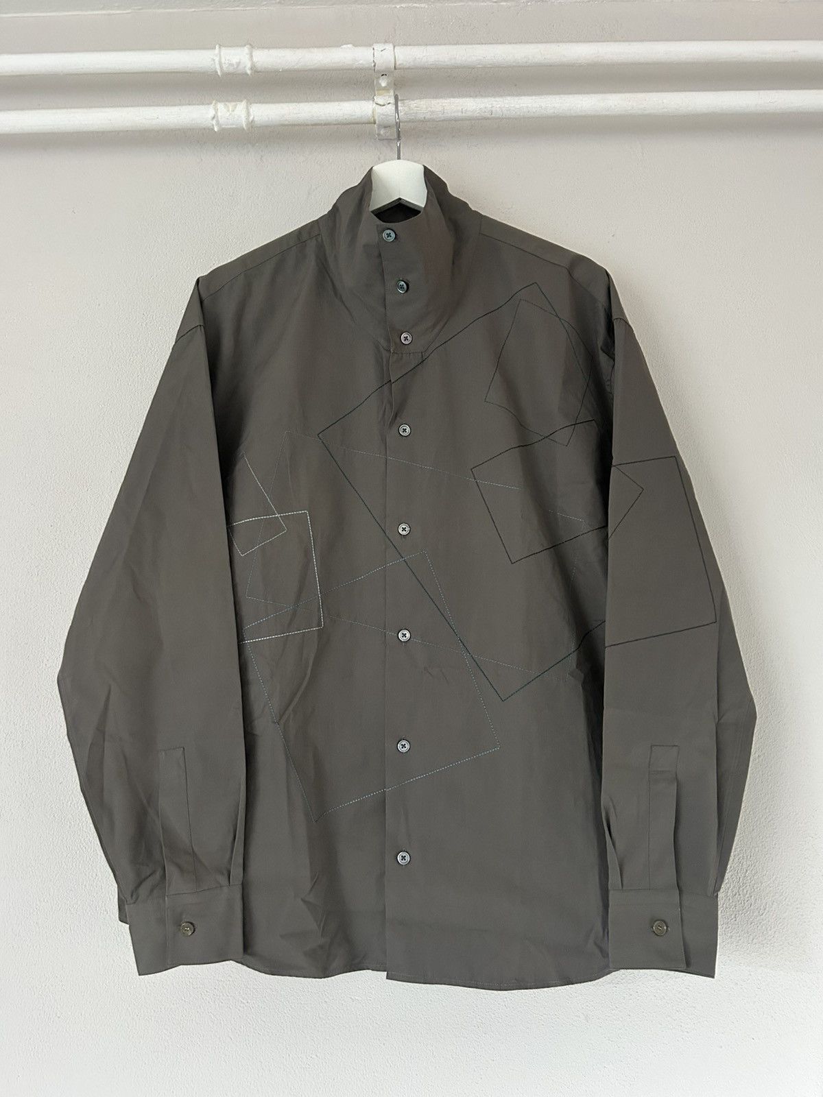 Hermès Boxy Fit Geometric Embroidered Shirt