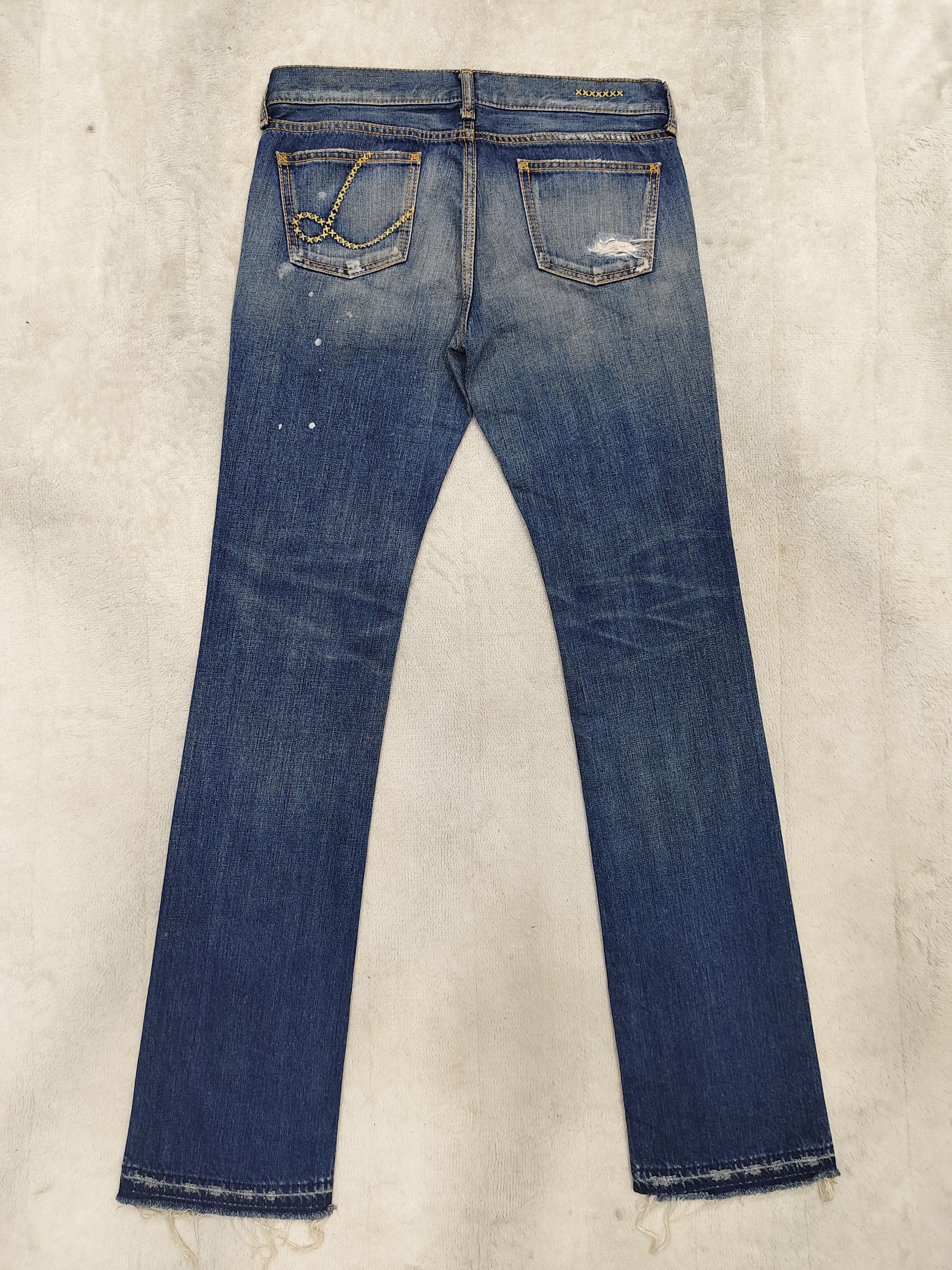 Japanese Brand 🇯🇵 Lilid 05 Japan Stitch Distressed Jeans Size 29" - 4 Thumbnail
