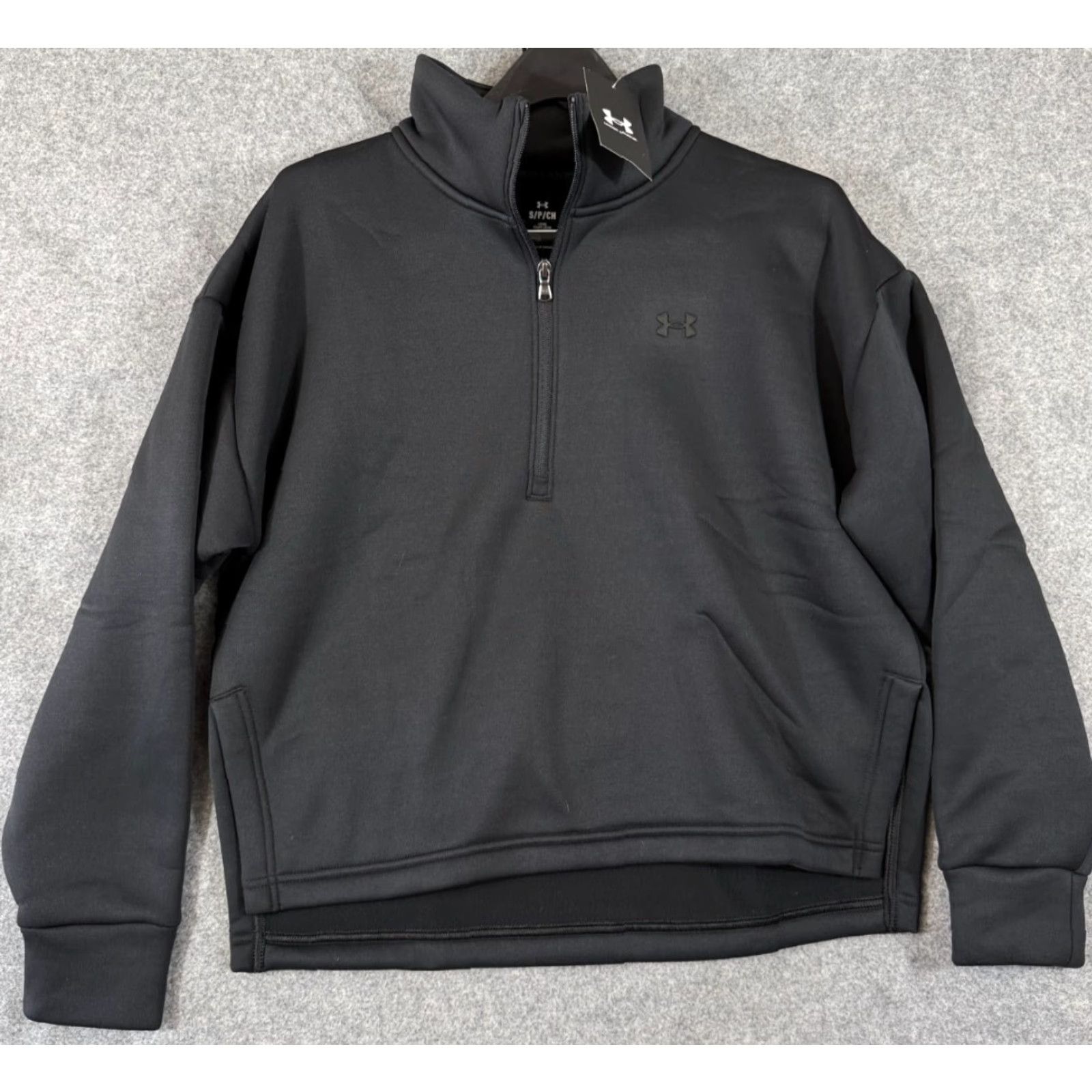 Under Armour Under Armour Fleece Jacket Womens S Black Half-Zip Pullover Mock Neck Long Sleeve NWT Size S / US 4 / IT 40 - 2 Thumbnail