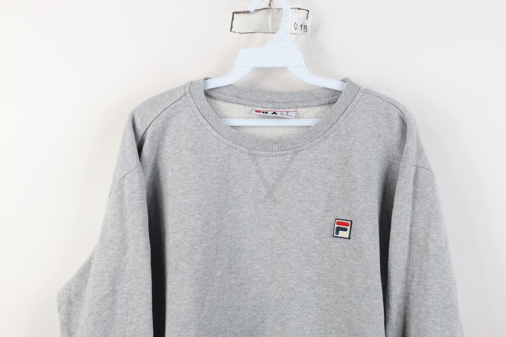 Fila Vintage Y2K Fila Boxy Cropped Box Logo Terry Sweatshirt Size XL / US 12-14 / IT 48-50 - 2 Thumbnail