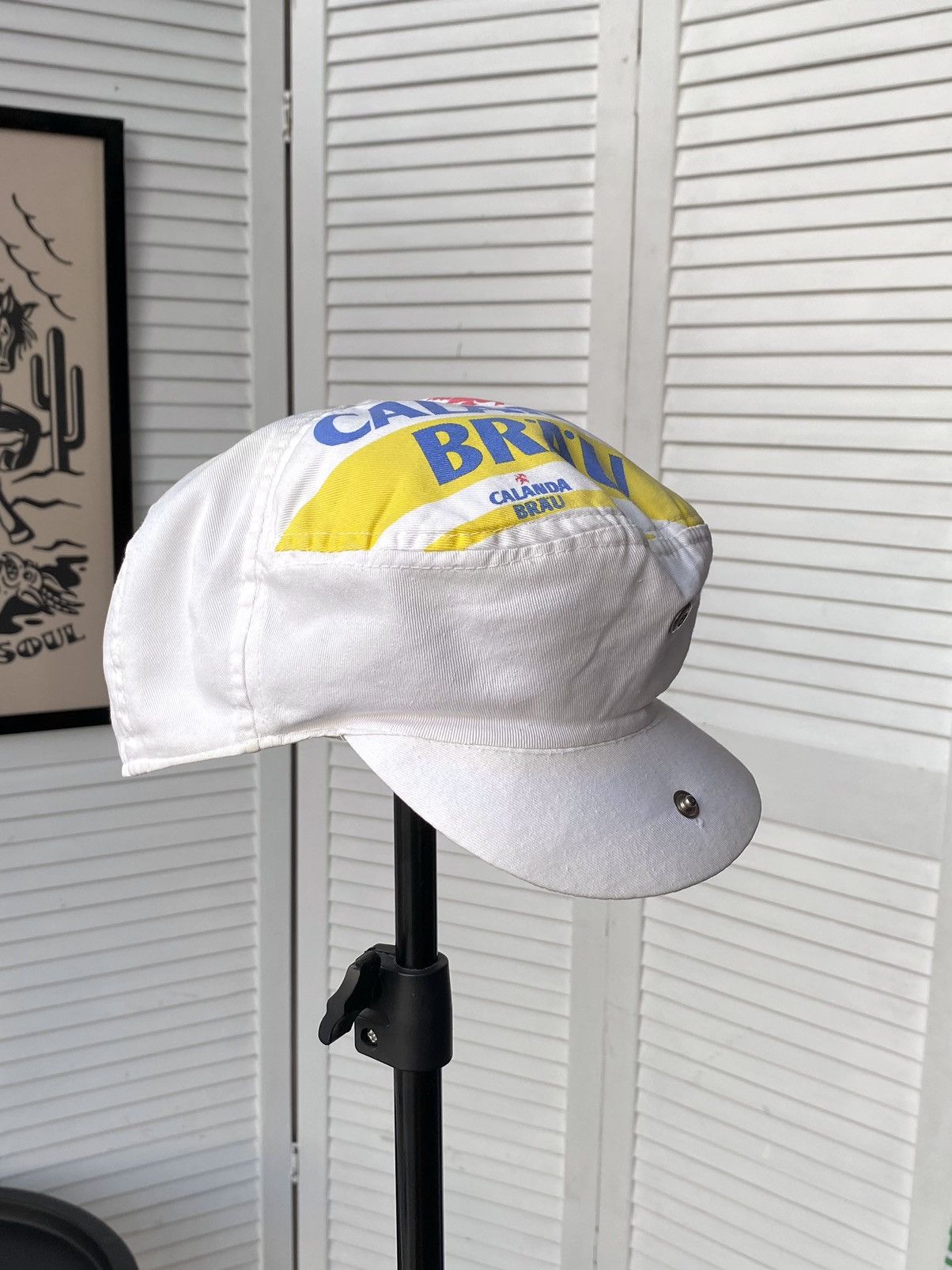 Vintage Vintage 80s Calanda Brau Beer Cycling Cap Hat Switzerland Size ONE SIZE - 10 Thumbnail