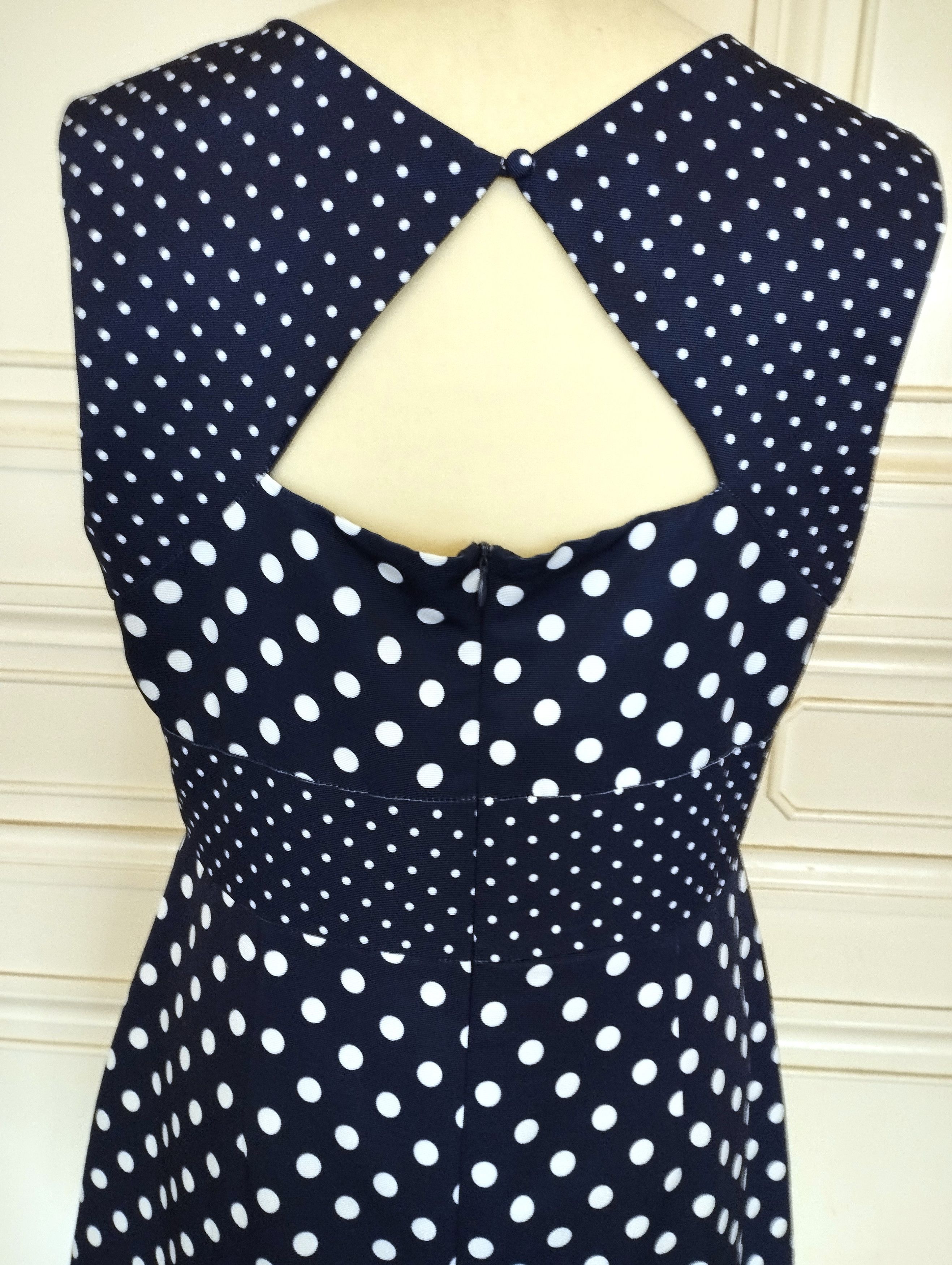 Designer René Derhy Robe Preppy Dotties T M Size M / US 6-8 / IT 42-44 - 4 Thumbnail