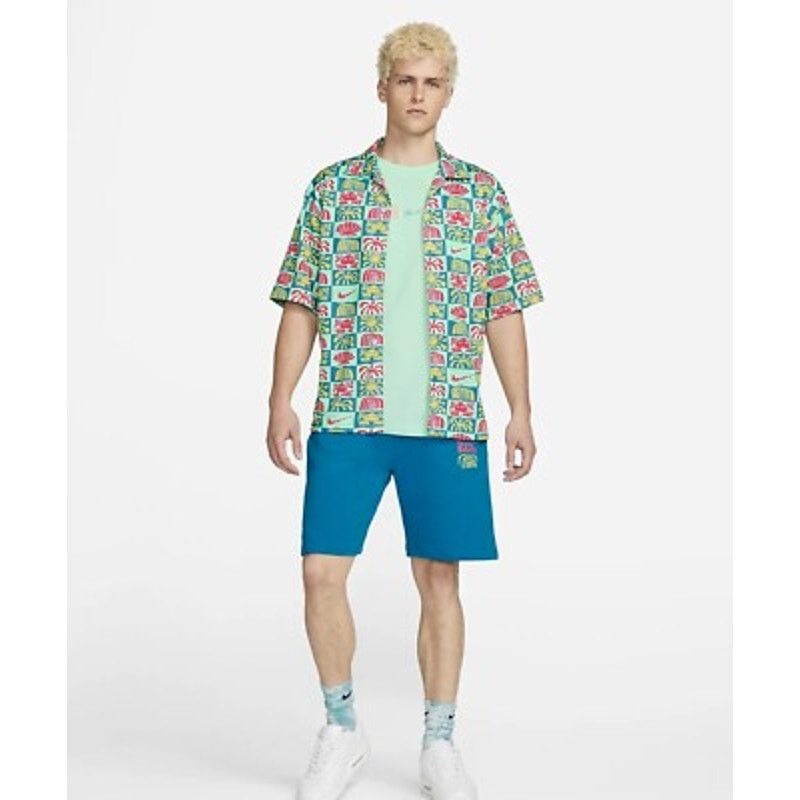 Nike Nike Mesh Button-Up Hawaiian Resort Camp Shirt Men's Small Size US S / EU 44-46 / 1 - 1 Thumbnail