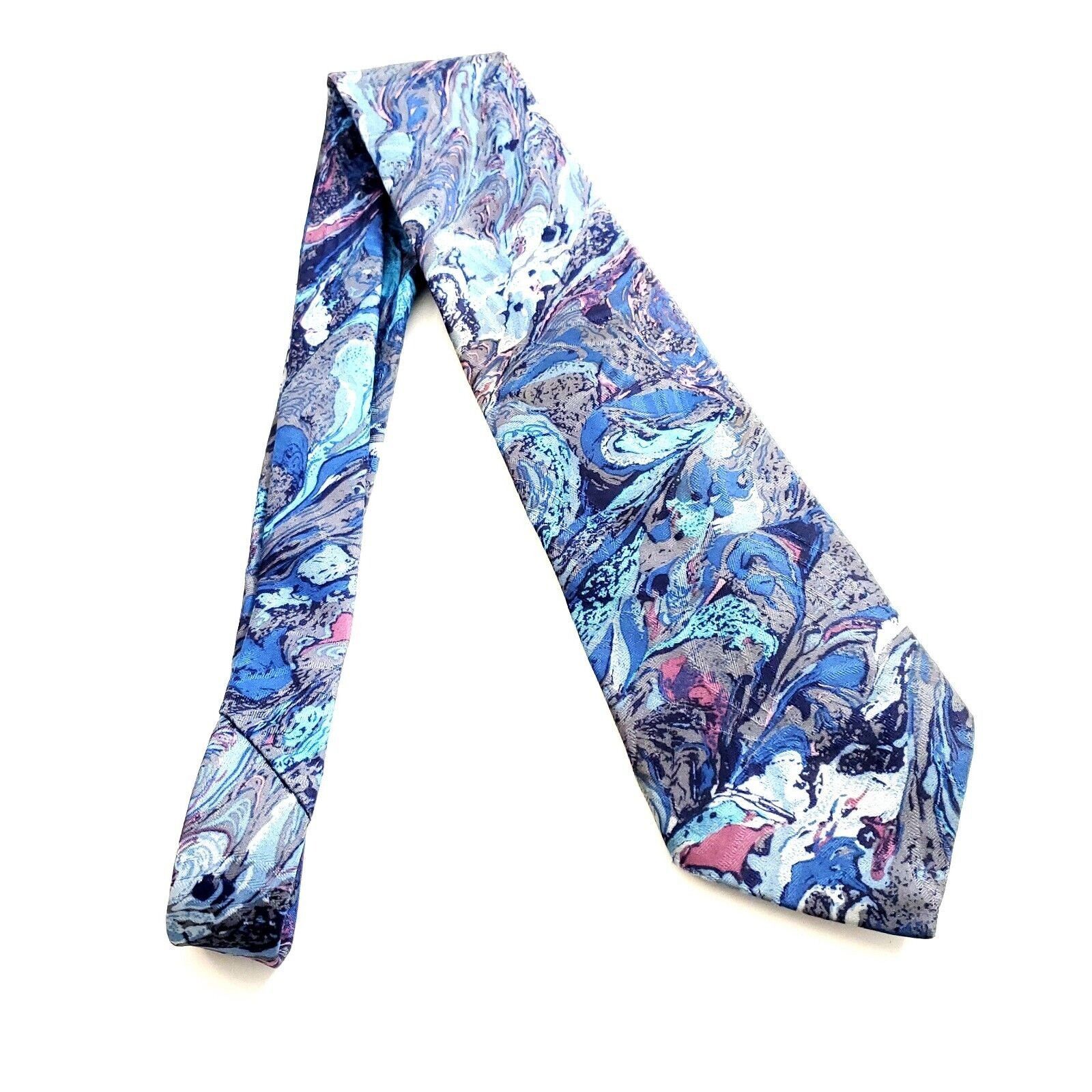 Bugle Boy Bugle Boy USA Floral Print Blue Gray Print Polyester Tie Sho Size ONE SIZE - 6 Thumbnail