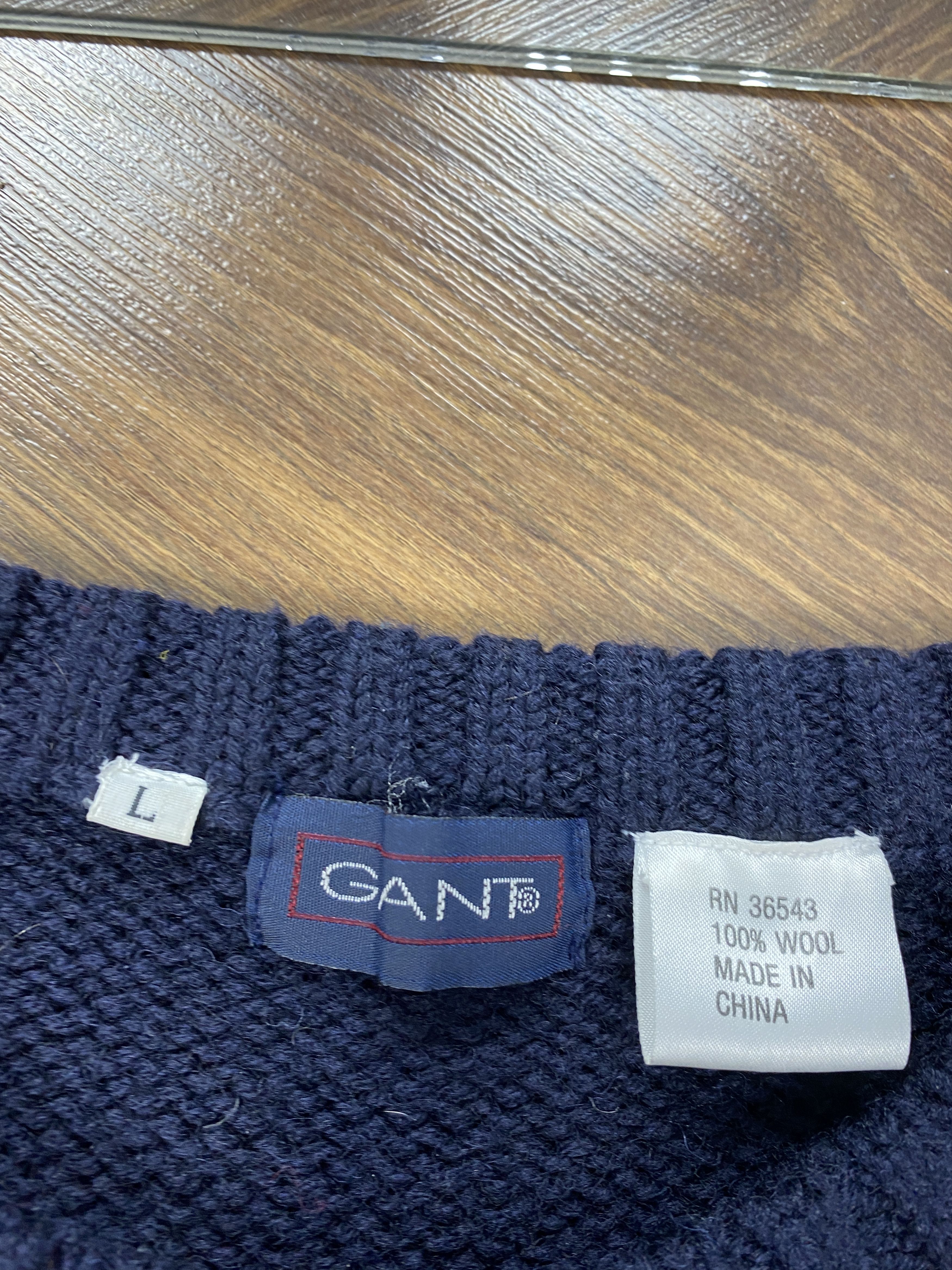 Gant Gant vintage knit grandpa wool sweater Size US L / EU 52-54 / 3 - 4 Thumbnail