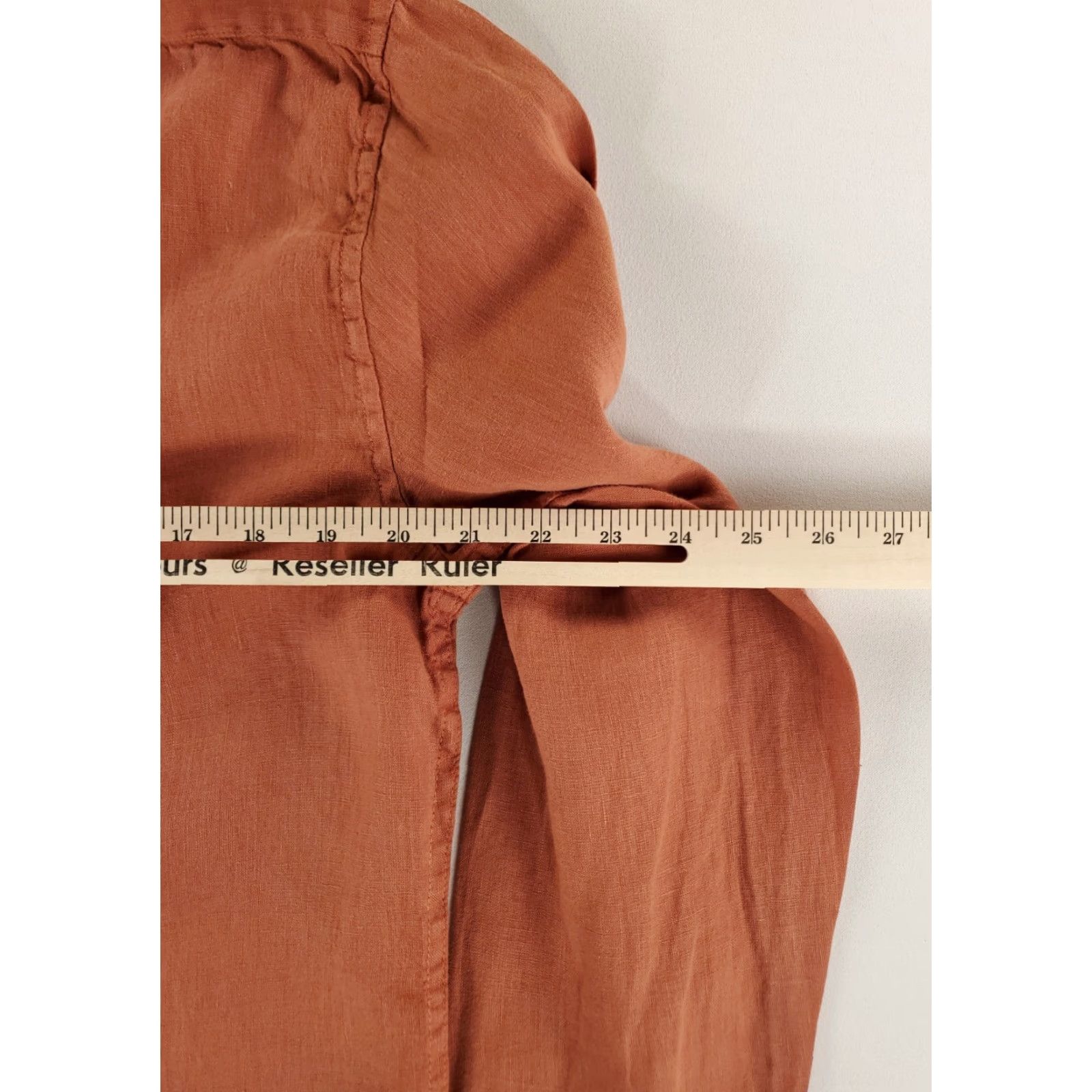 Taylor Stitch Taylor Stitch Shirt Long Sleeve 100% Linen Burnt Orange Lightweight Mens L 42 Shirt Mens L Orange Linen Burnt Orange Size US L / EU 52-54 / 3 - 4 Thumbnail