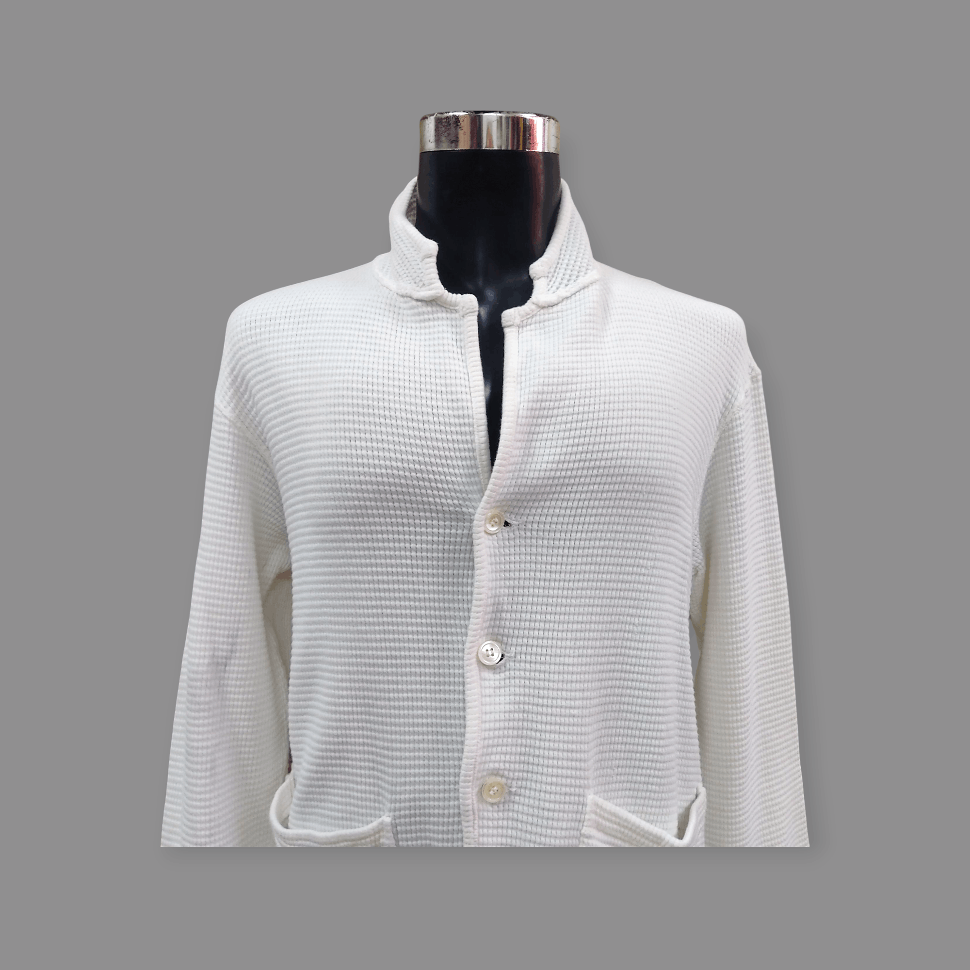 Comme des Garcons CDG Waffle Knit Button Up Cardigan Jacket Size US L / EU 52-54 / 3 - 2 Thumbnail