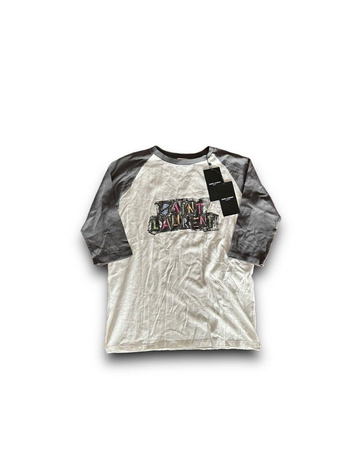 Image of Saint Laurent Paris Saint Laurent Half Sleeve Graphic Tee in White, Men's (Size XS)