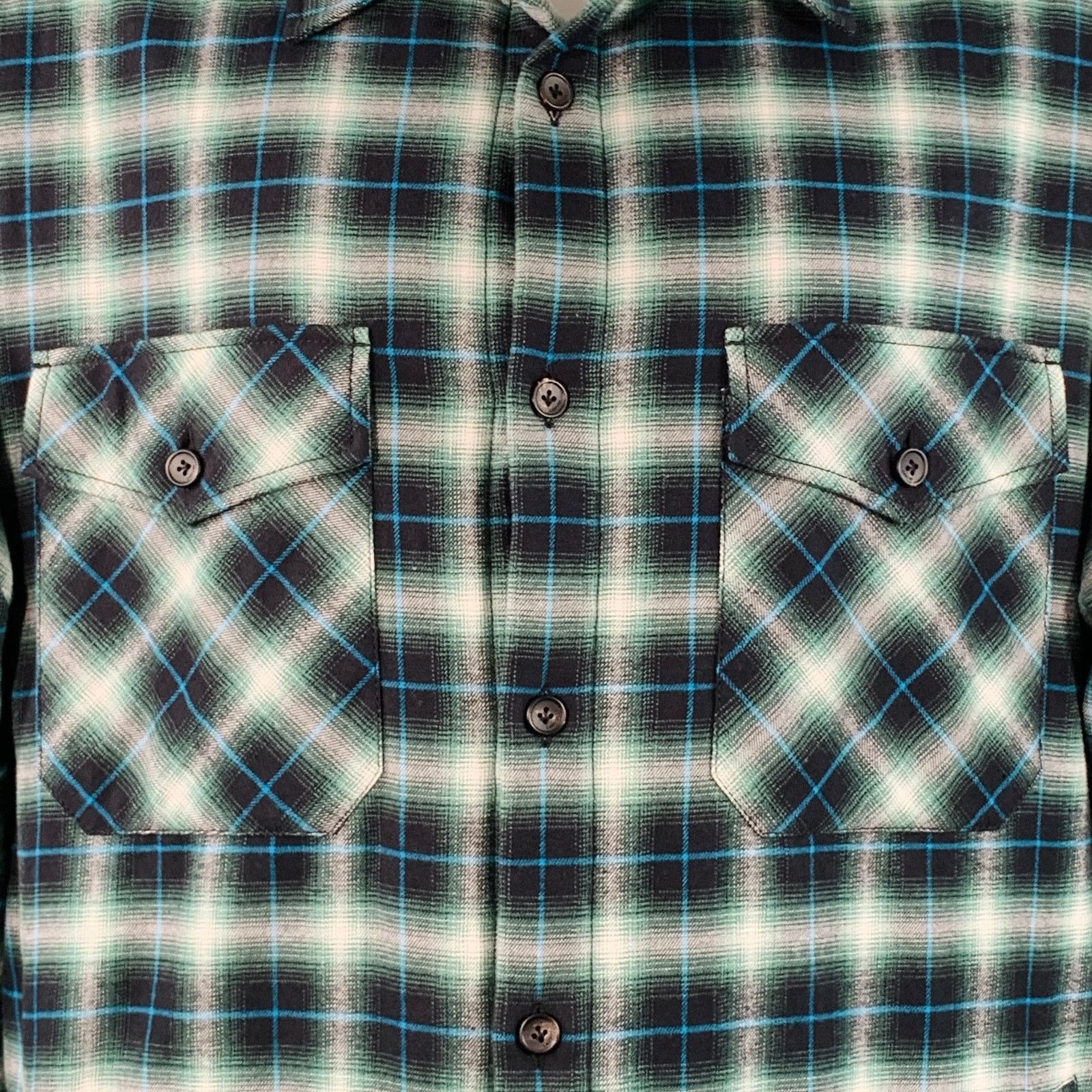 Lanvin LANVIN Green Black White Plaid Cotton Oversized Shirt Jacket Size US XL / EU 56 / 4 - 2 Thumbnail