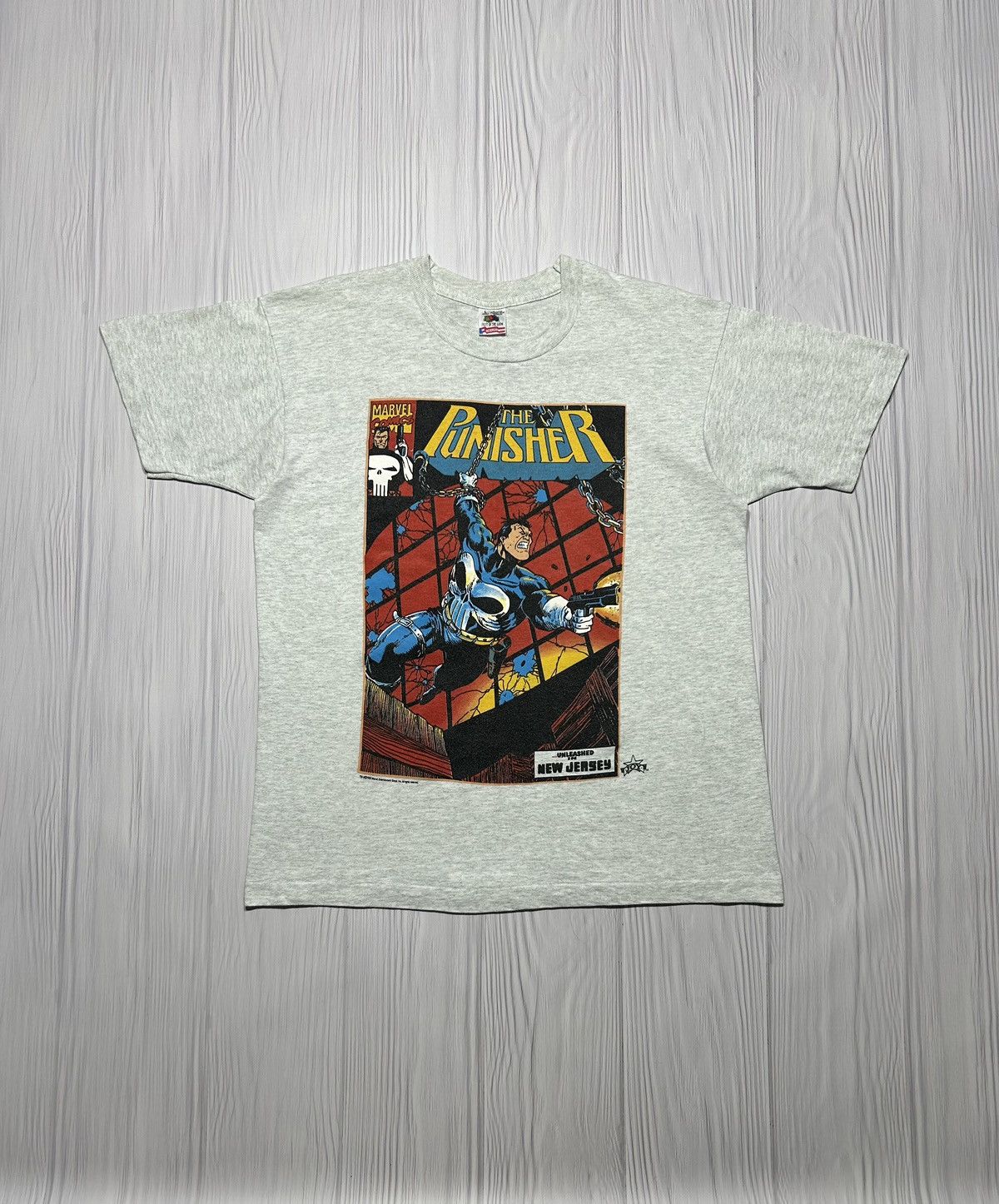 RARE! 1993 Punisher Big Print Marvel Comics T-Shirt