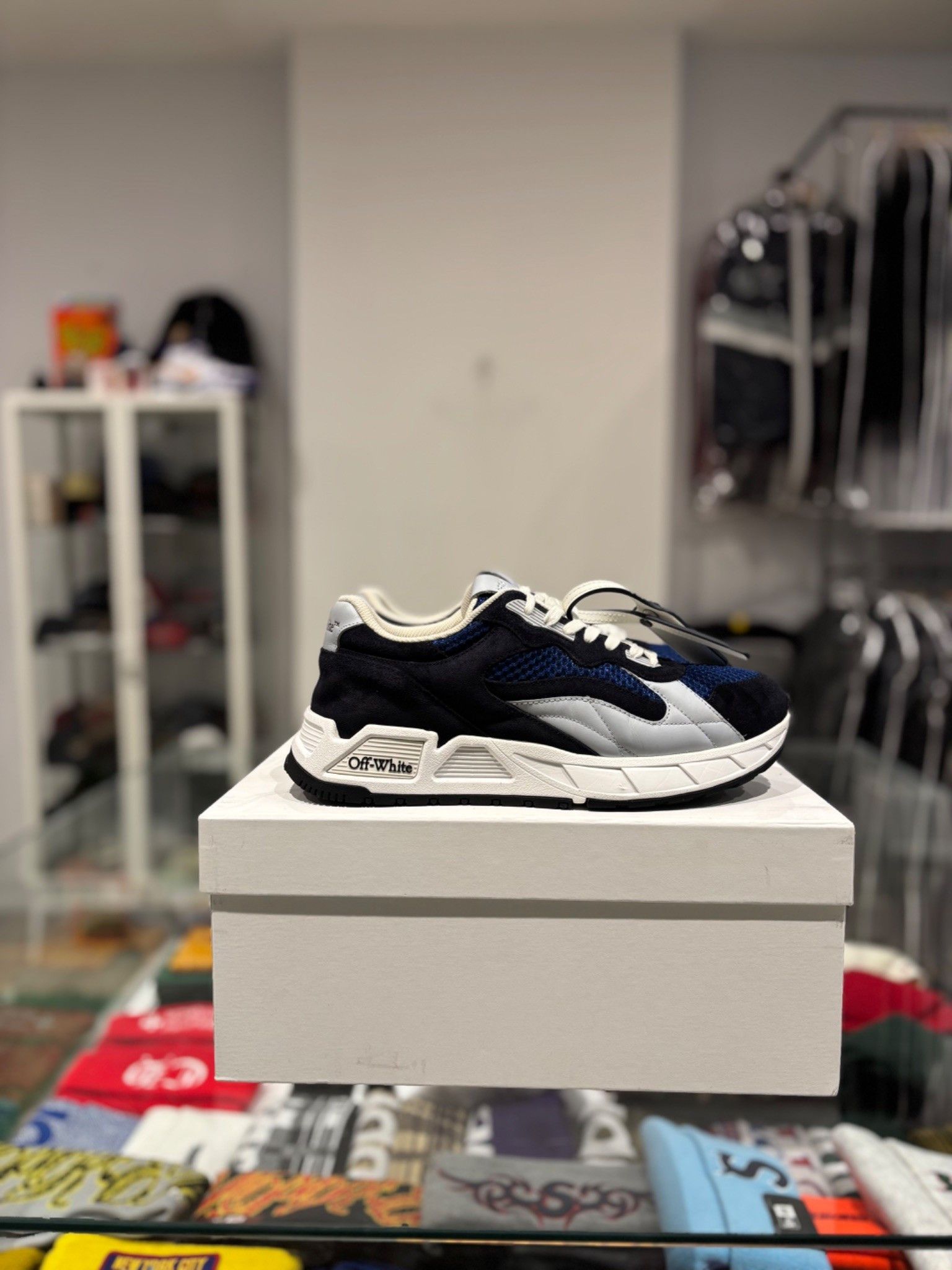 Off-White Navy/Black Kick Off Sneaker