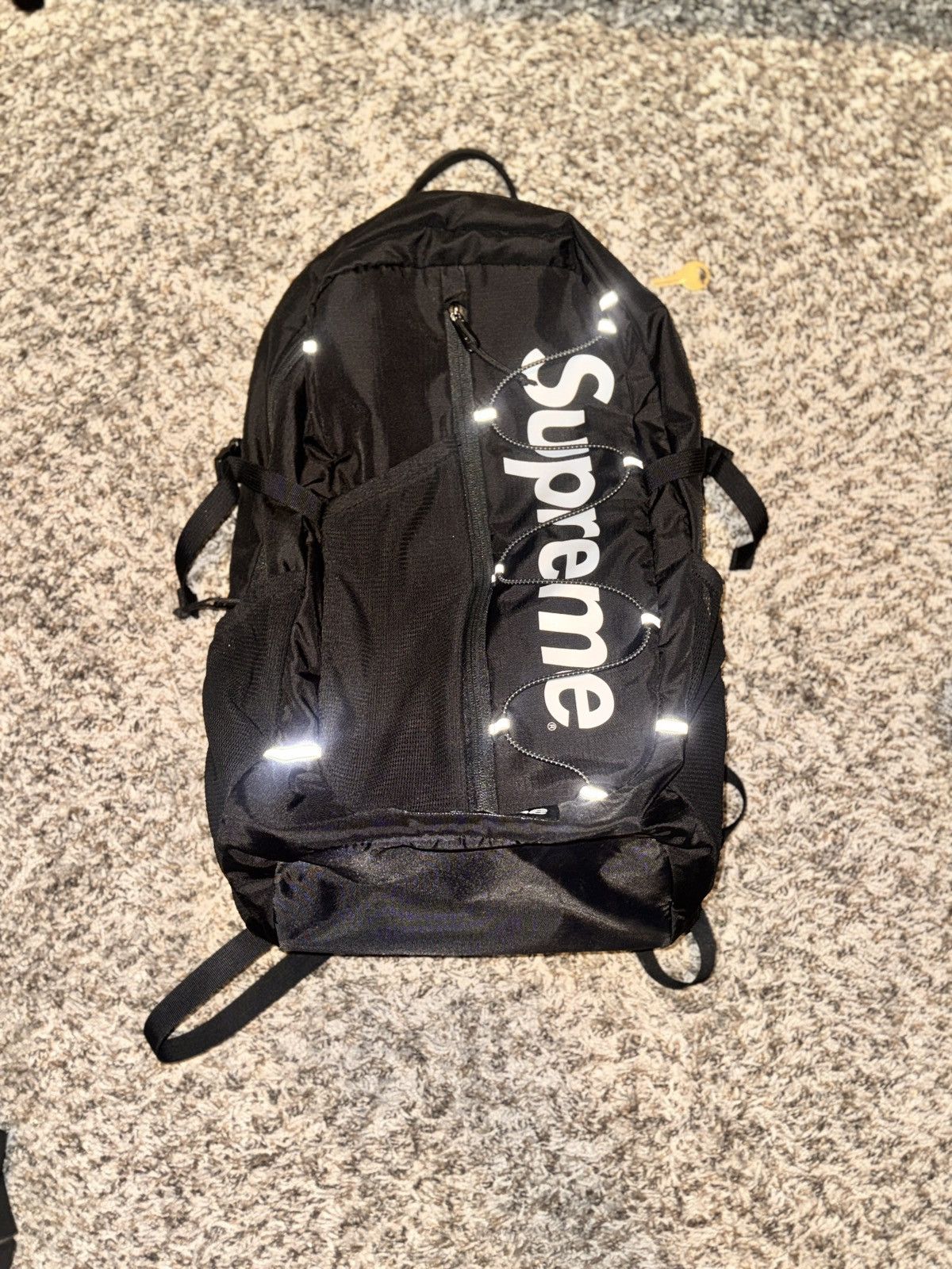 Supreme ブラック リュック SS17 Black SS17 Supreme Backpack Mens Boys Sports Work Outdoor