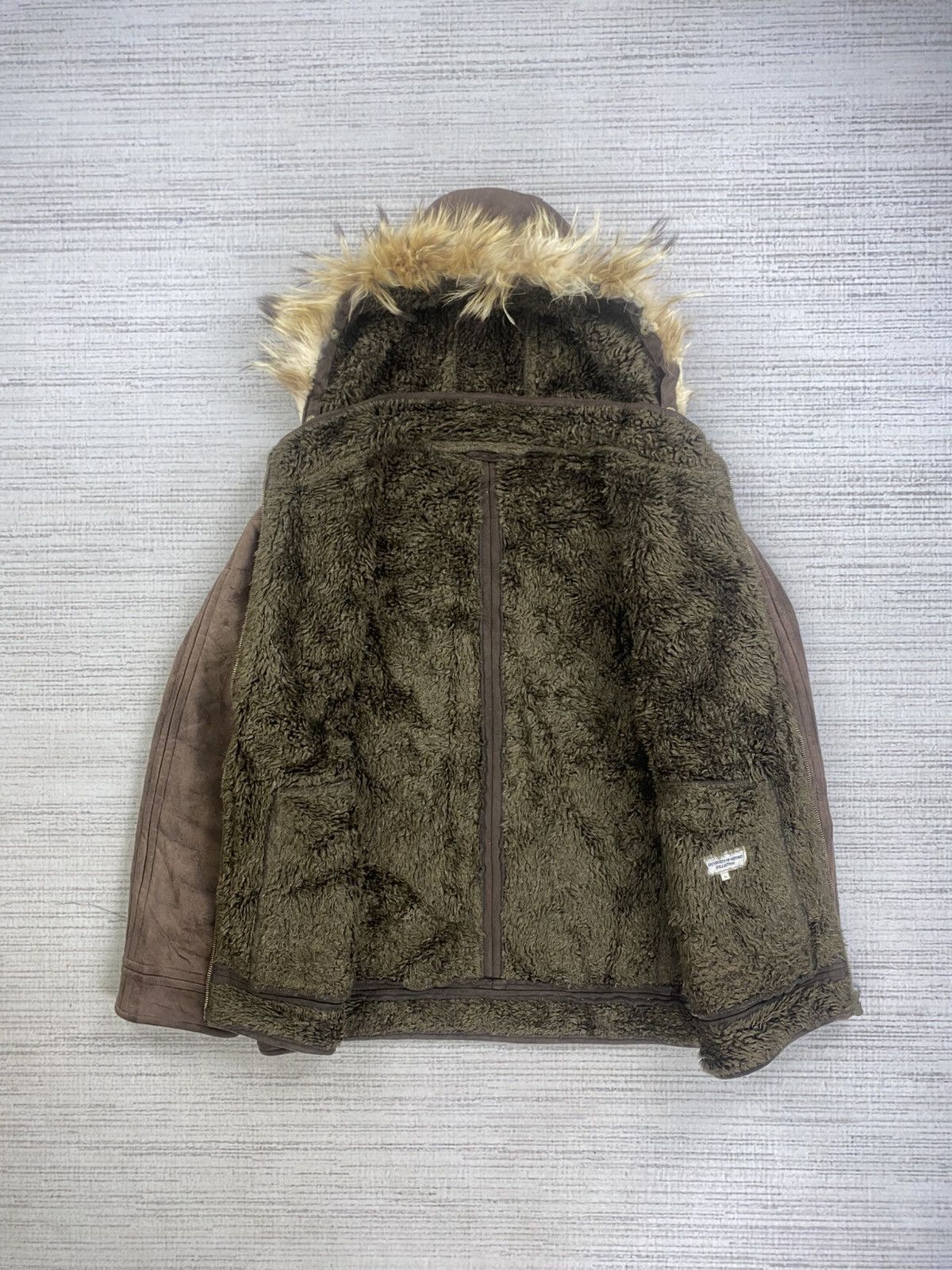 If Six Was Nine × Vintage Vtg University Of Oxford Faux Fur Hoodie Leather Jacket Size US L / EU 52-54 / 3 - 5 Thumbnail