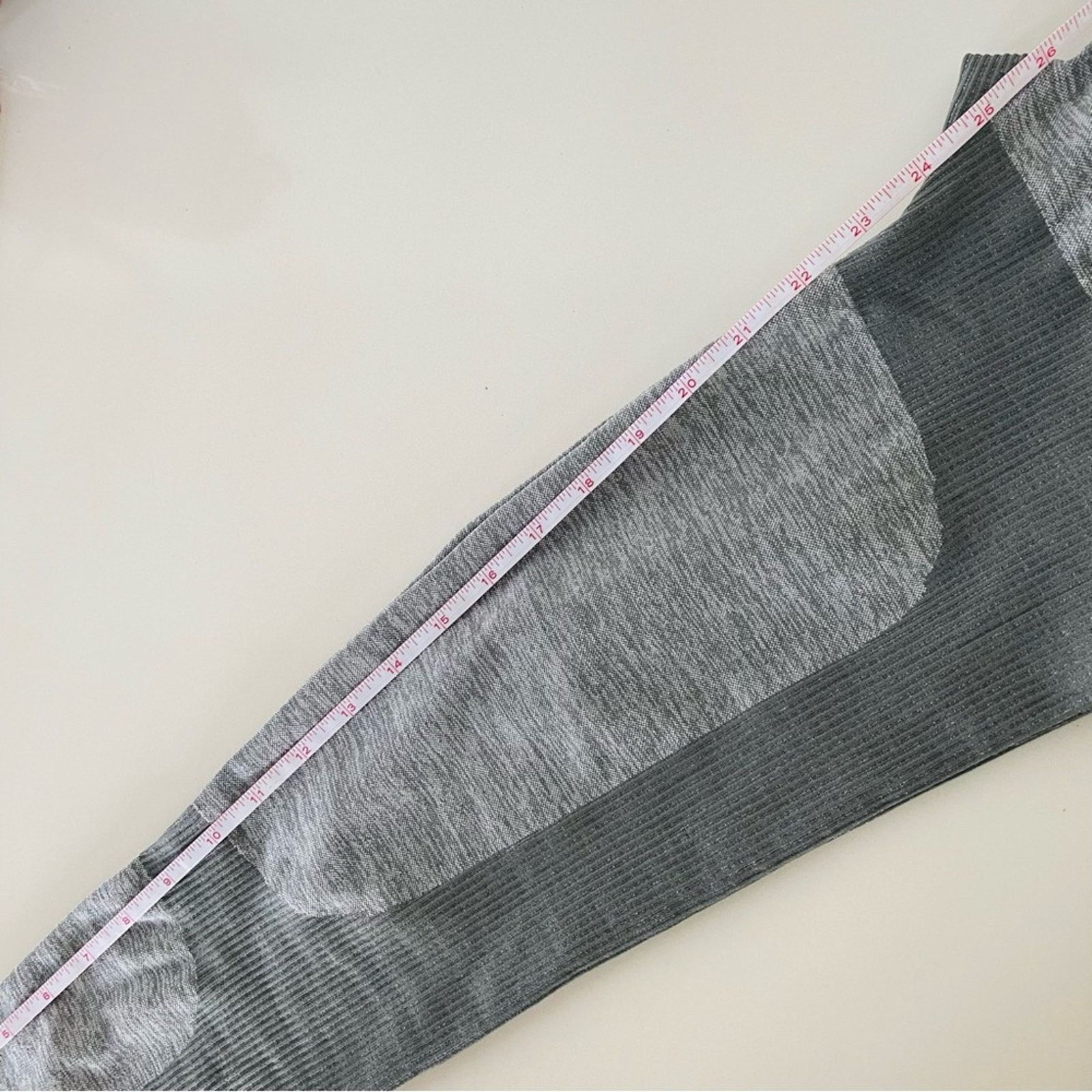 Nordstrom NEW Light Dark Grey Colorblock Stripe Knit High Rise Legging Size 26" / US 2 / IT 38 - 8 Thumbnail