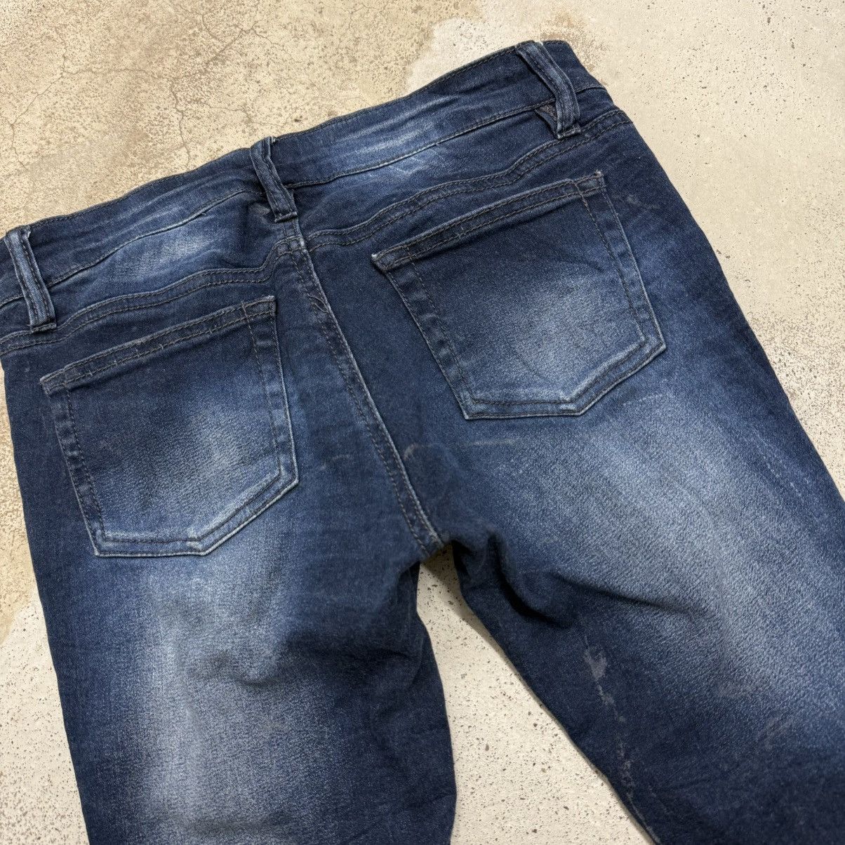 Japanese Brand Slim Skinny Fit Distressed Design Pants Size 24" / US 00 / IT 34 - 10 Thumbnail