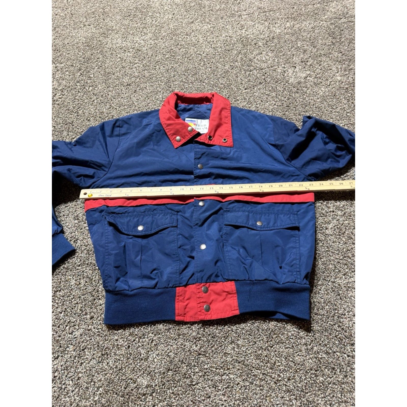 Vintage VINTAGE Field & Stream Womens Windbreaker Jacket Large Red Blue Snap Front Size L / US 10 / IT 46 - 6 Thumbnail