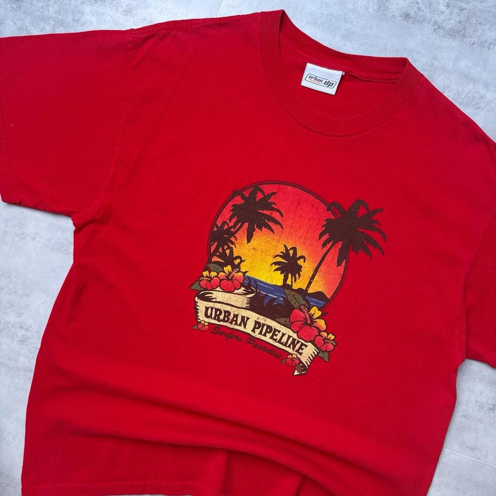 Other Y2K Surf Urban Pipeline 00s Red T shirt Size US M / EU 48-50 / 2 - 6 Thumbnail