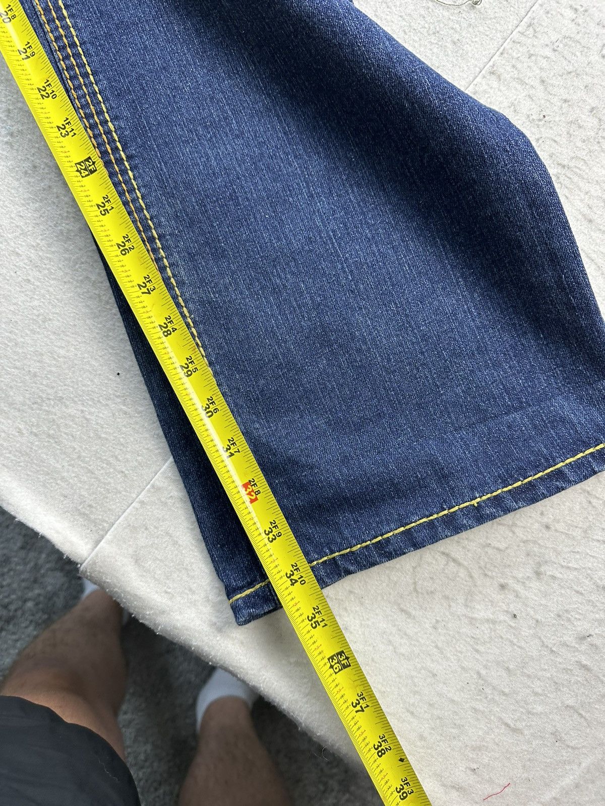 True Religion × Vintage Crazy Vintage True Religion Contrast Stitching Baggy Jeans Size US 40 / EU 56 - 8 Thumbnail