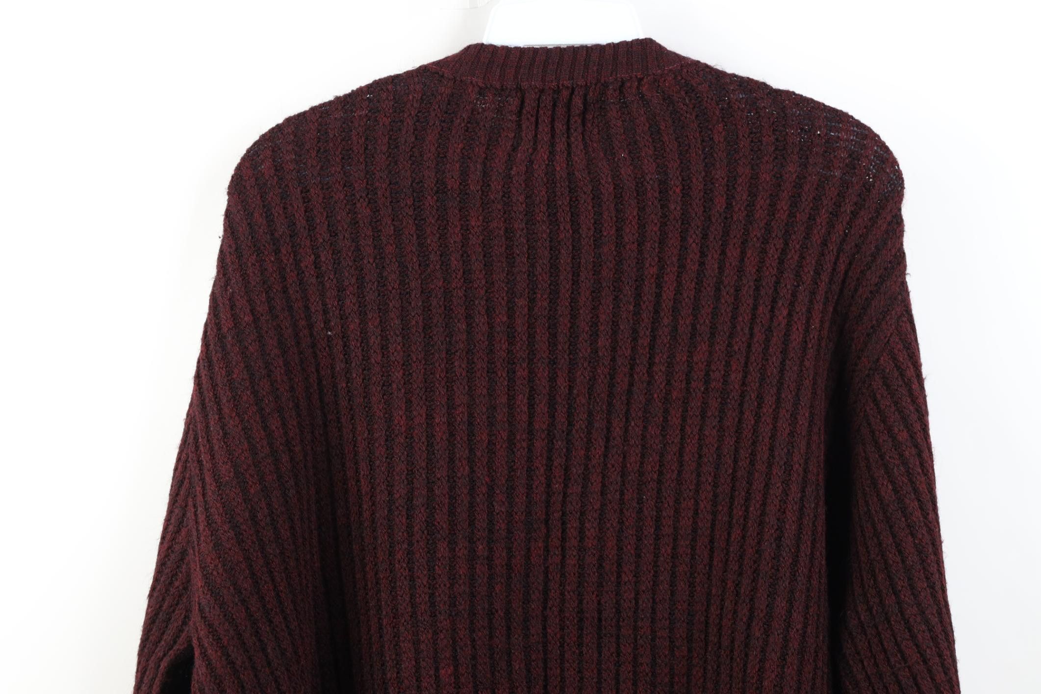 Vintage Vintage 60s Penneys Fit Chunky Ribbed Knit Sweater USA Red Size US L / EU 52-54 / 3 - 11 Thumbnail