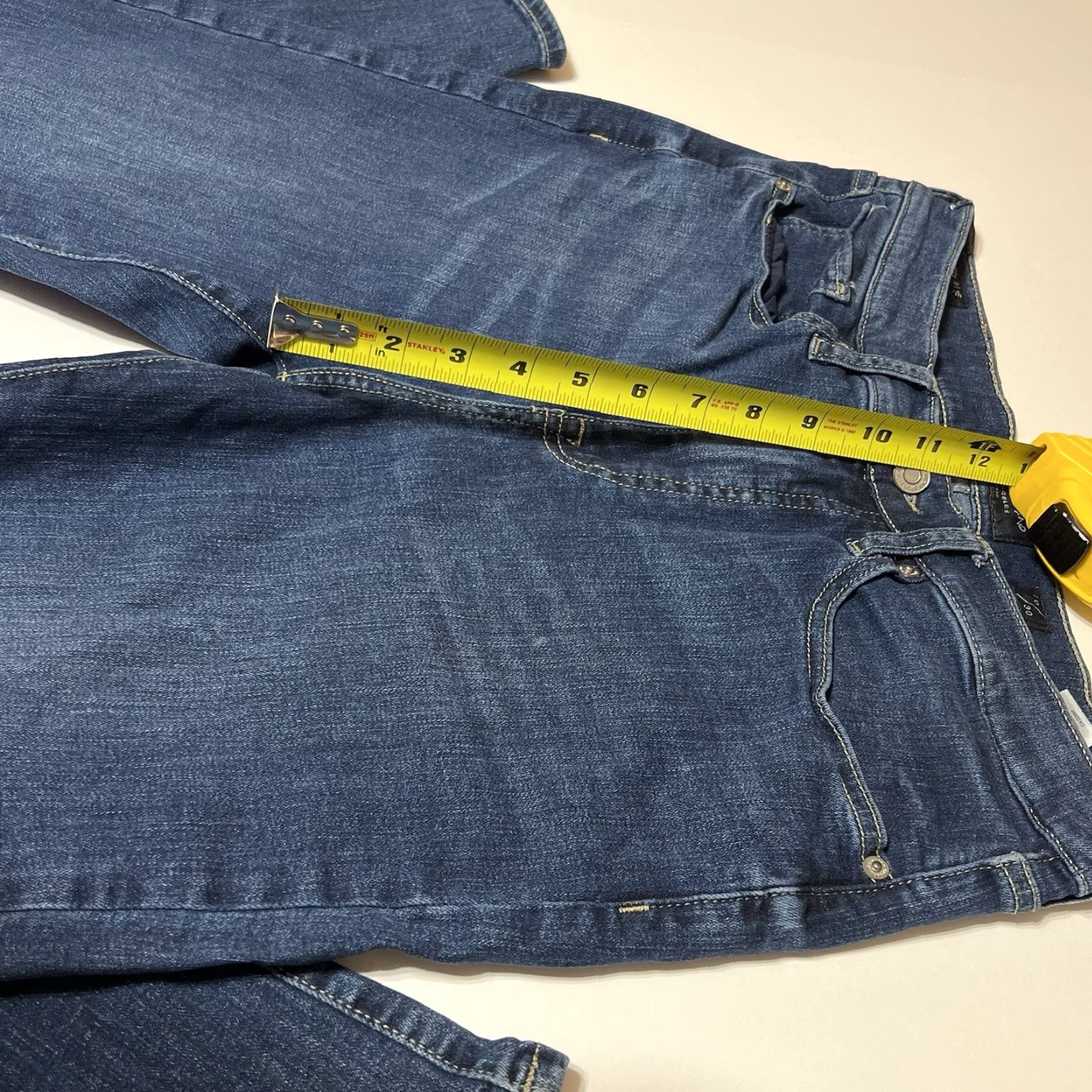 Lucky Brand Lucky Brand High Rise Flare Stevie Stretch Jeans Women 10/30 30x31 Blue Regular Inseam 31 Dark Wash 5-Pocket Denim Stretch Vintage: No Size 32" / US 10 / IT 46 - 4 Thumbnail