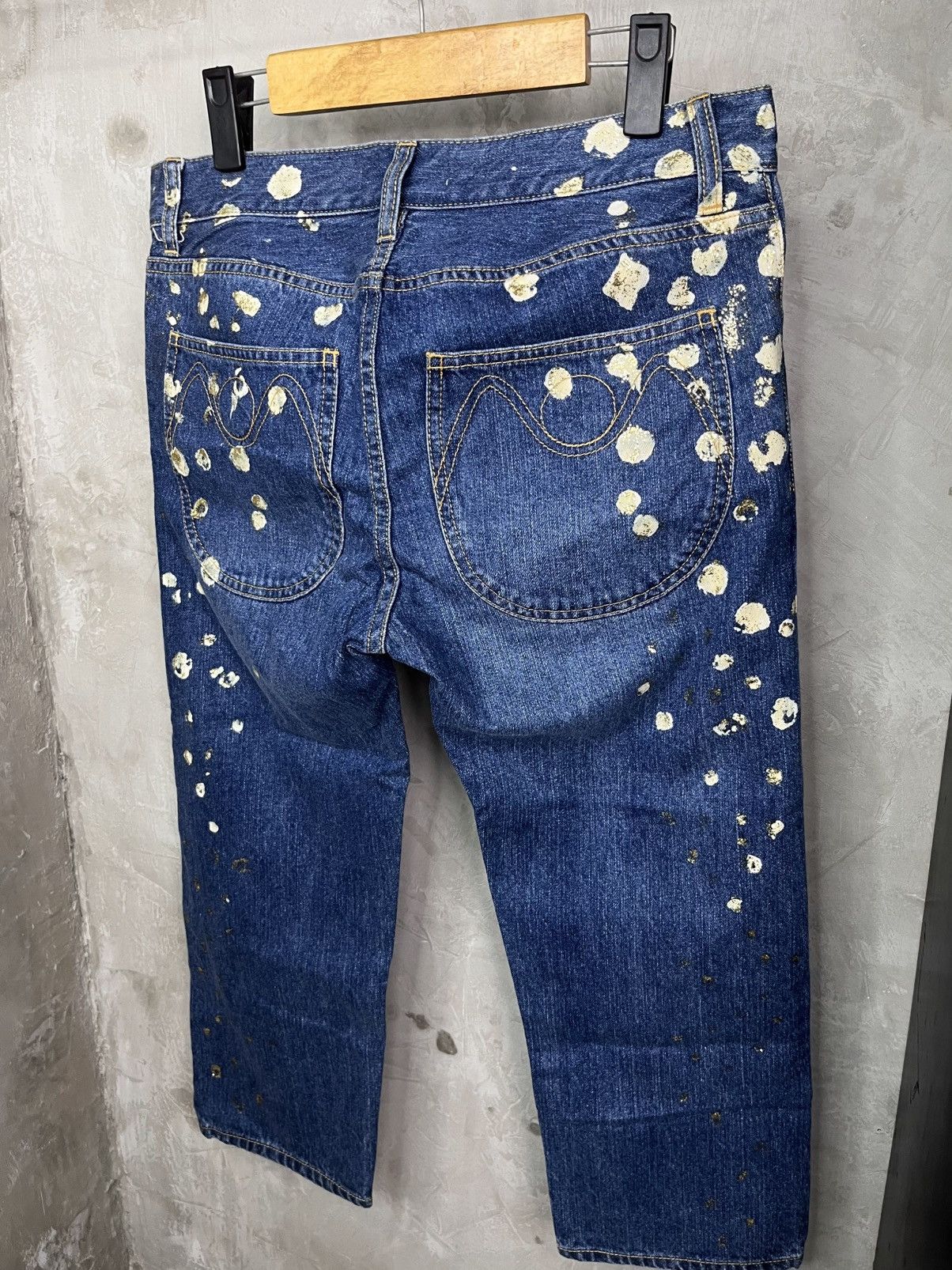 Tsumori Chisato Issey Art Tsumori Chisato Gold Splatter Hand Painted Jeans Size 26" / US 2 / IT 38 - 7 Thumbnail