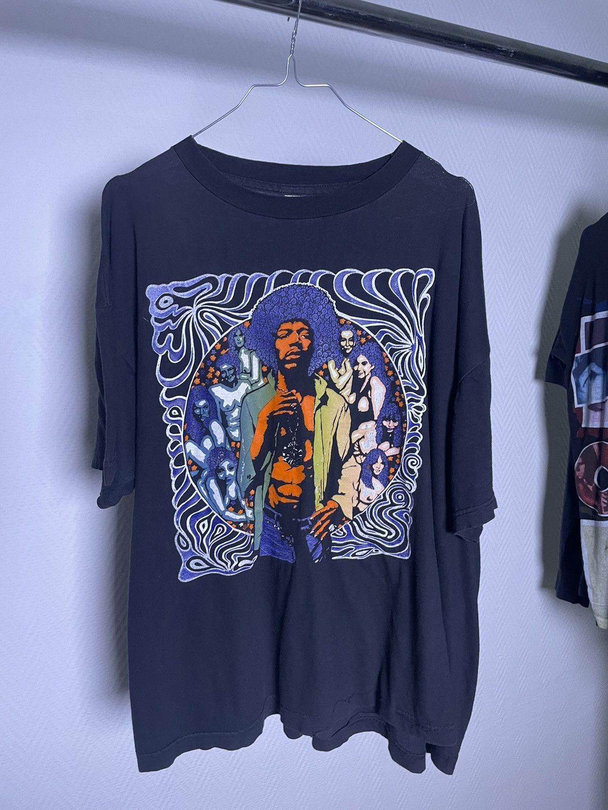 image of Band Tees x Vintage 1990S Jimi Hendrix Tee in Black, Men's (Size XL)