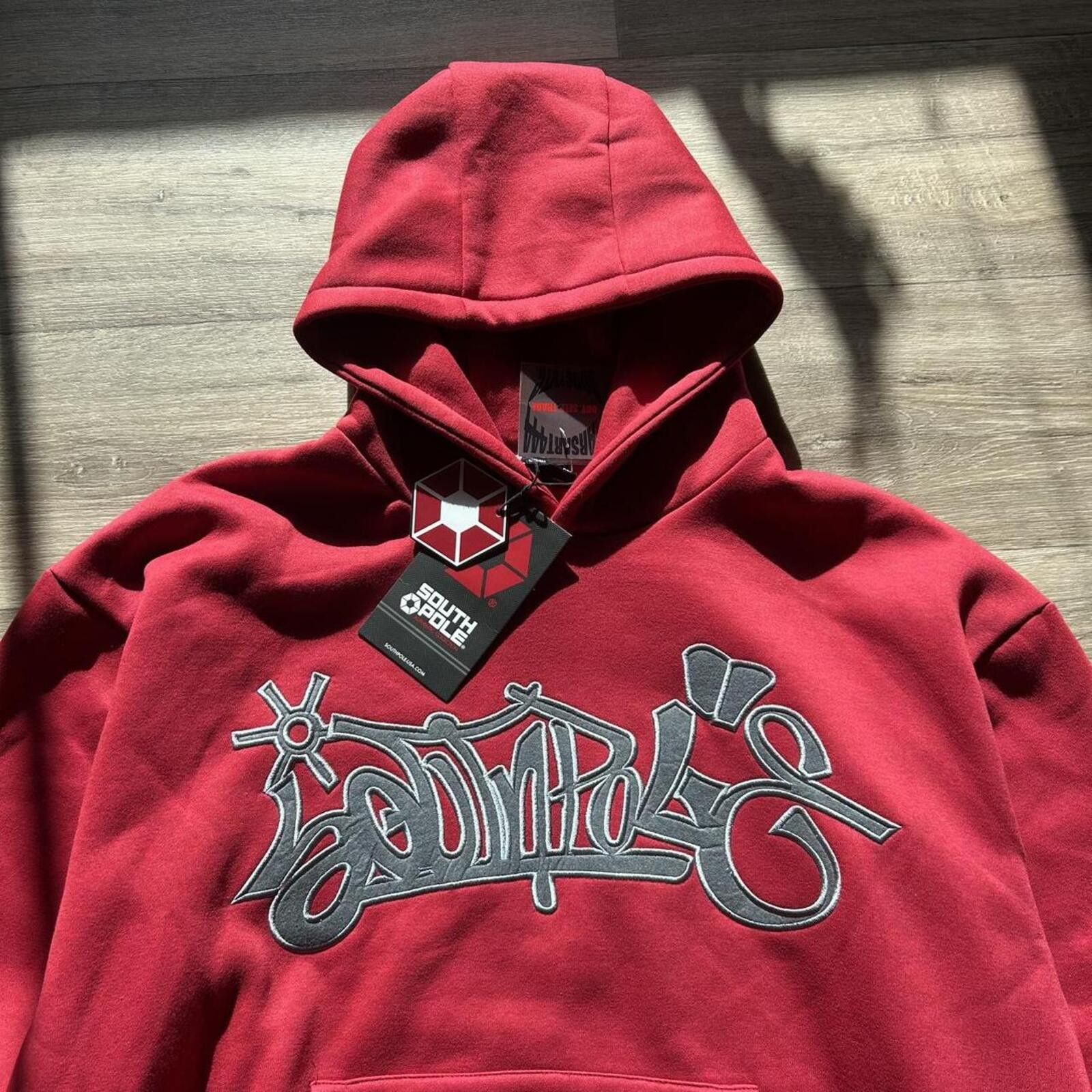 Southpole Vintage y2k Southpole Red Boxy Embroidered Hoodie NWT XL Size US XL / EU 56 / 4 - 1 Thumbnail