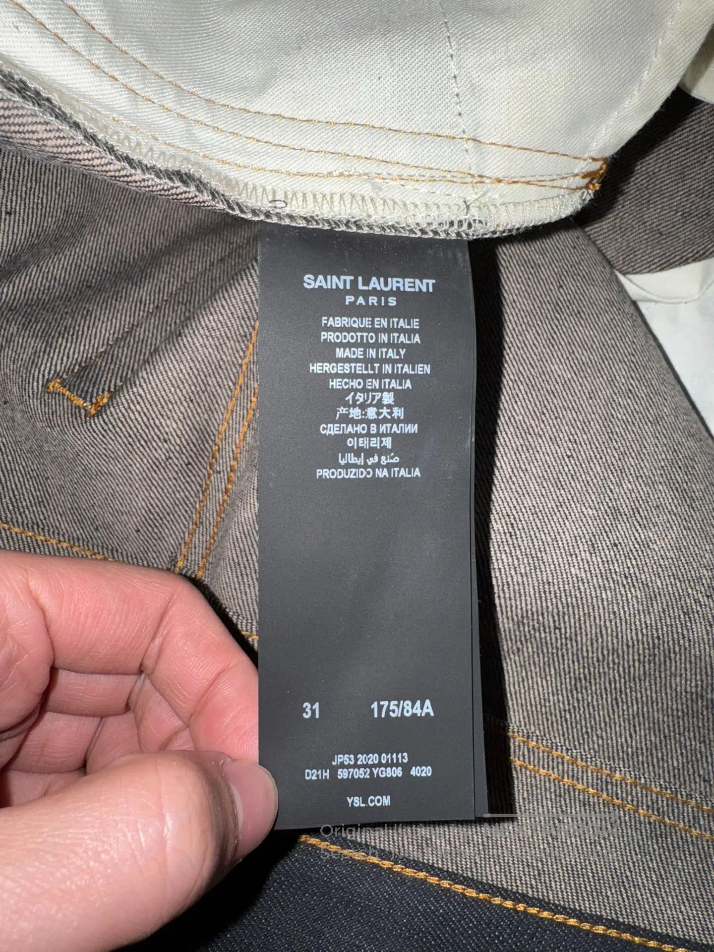 Saint Laurent Paris Saint Laurent Paris Dark Blue Slim Fit Men's Jeans| Size US 31 - 4 Thumbnail