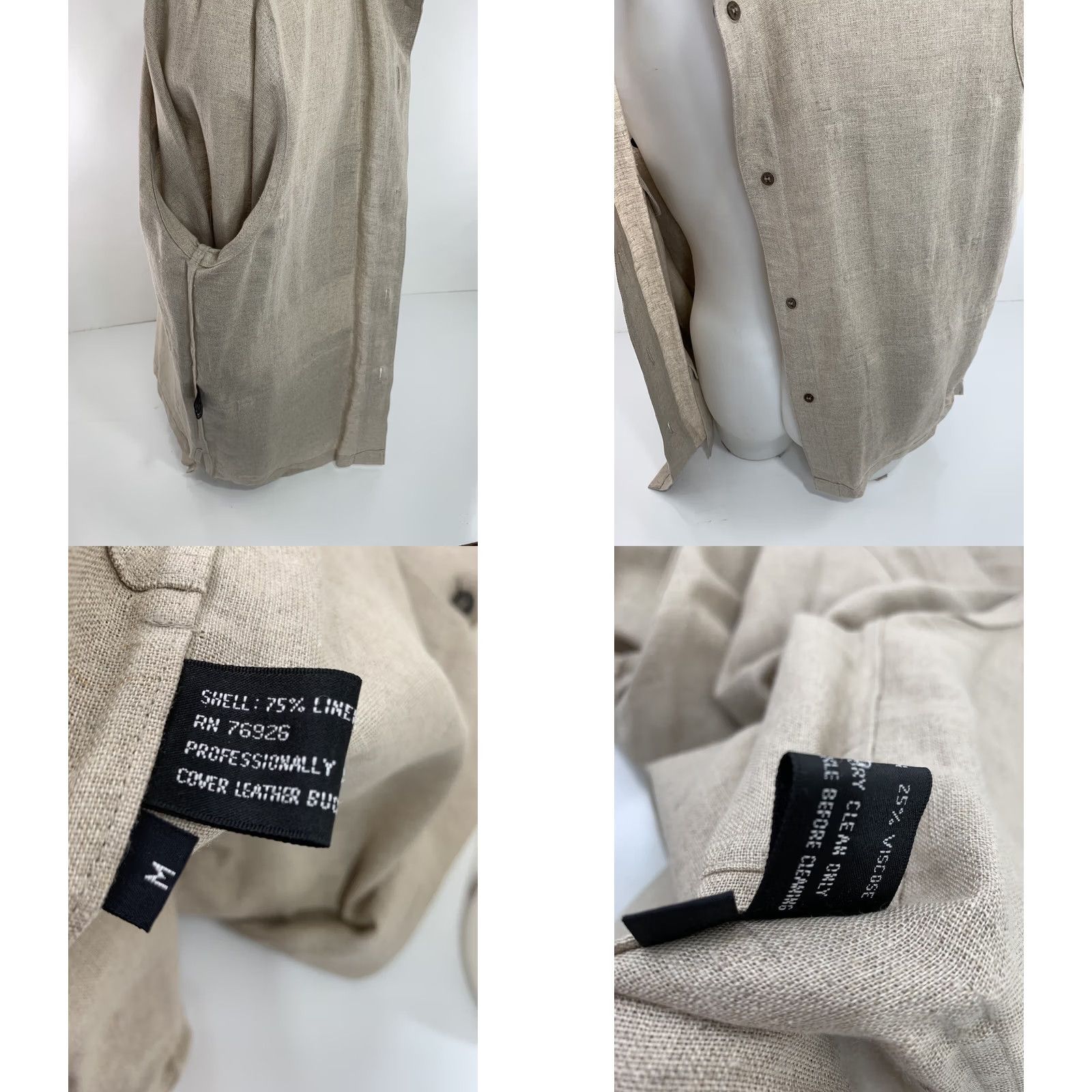 Orvis ORVIS LINEN BLEND SAFARI JACKET Mens M Beige Belted Hunting Shirt Sturdy MINT / NO BELT Size US M / EU 48-50 / 2 - 8 Thumbnail