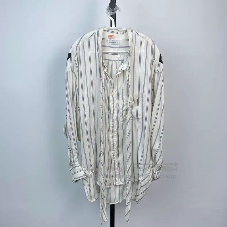Balenciaga Balenciaga Striped Shirt Size XS / US 0-2 / IT 36-38 - 1 Thumbnail