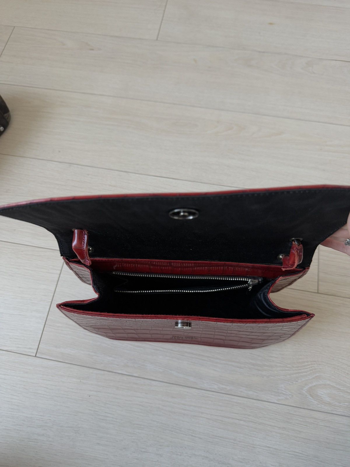 Jean Paul Gaultier Jean Paul Gaultier Red Croc Handbag Size ONE SIZE - 3 Thumbnail
