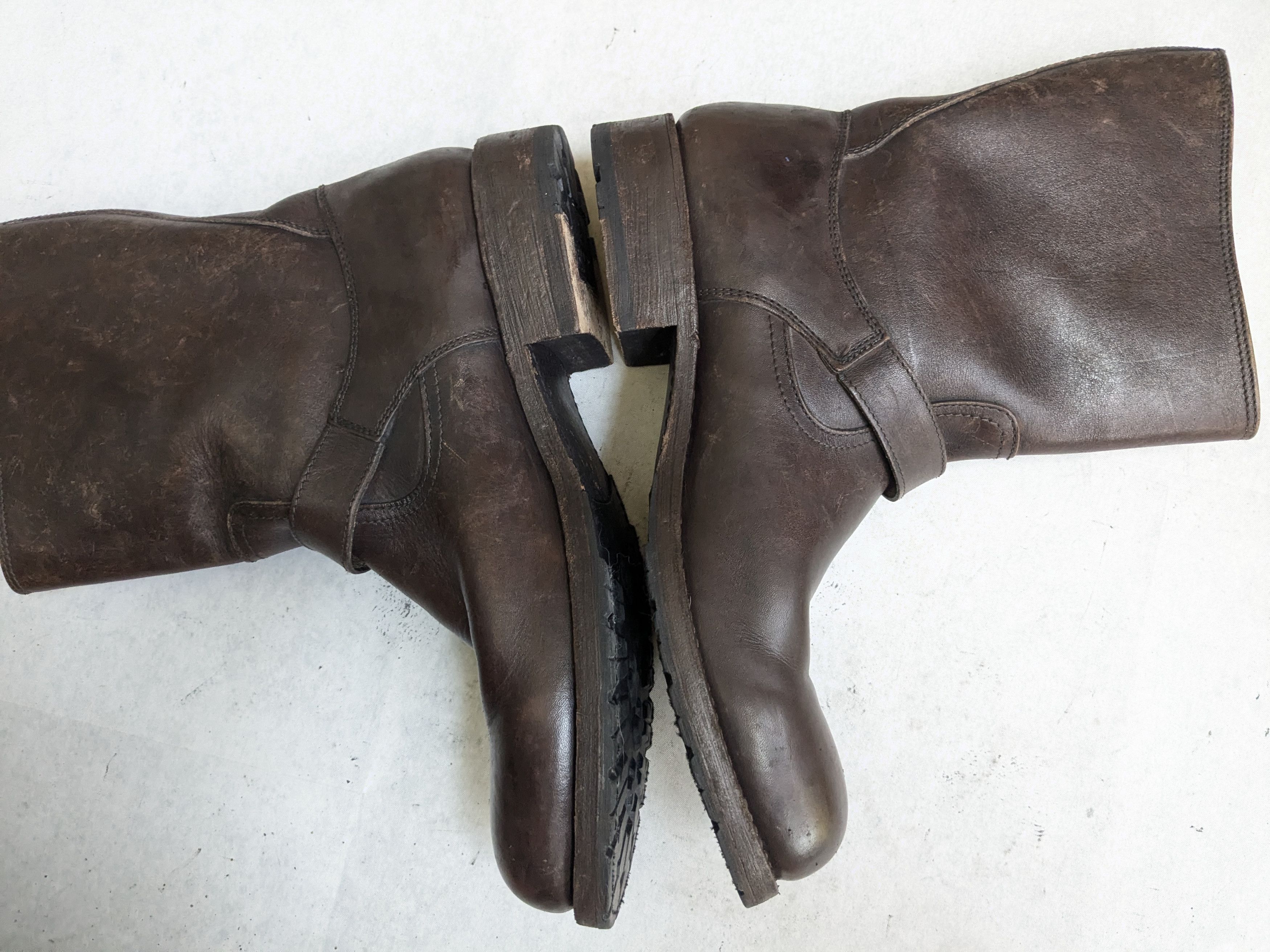 Frye Frye Engineer Boots Brown 11.5 M Leather Buckle Strap Size US 11.5 / EU 44-45 - 12 Thumbnail