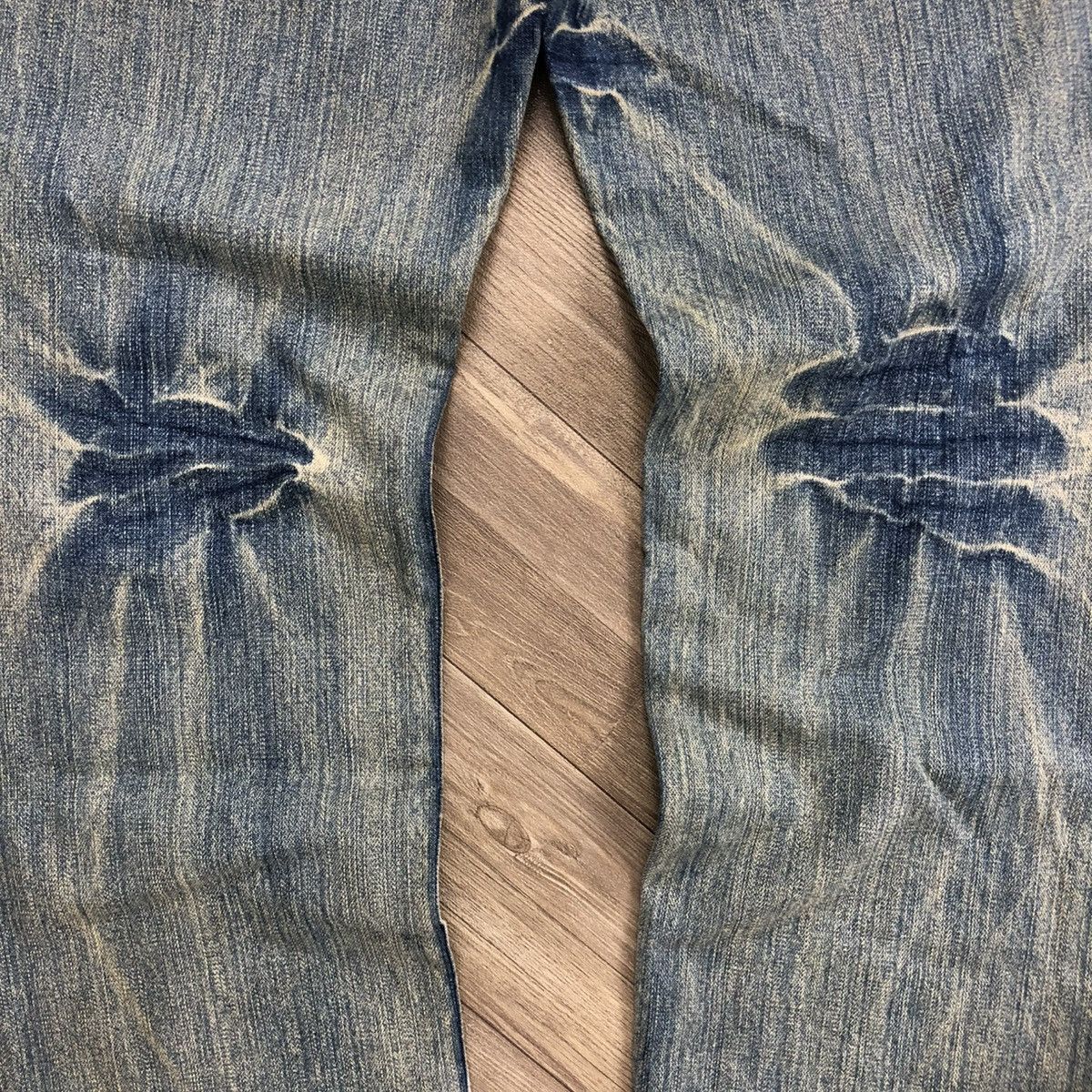 If Six Was Nine × Japanese Brand 2000s Crazy Distressed Point Loma I ❤️ Surf Baggy Jeans LGB Size US 31 - 15 Thumbnail