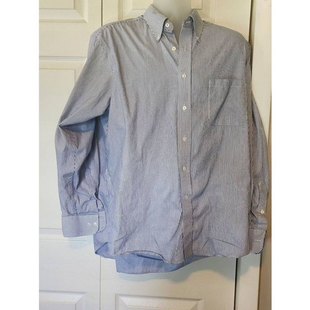 Izod Izod Blue and White Striped Shirt Size US S / EU 44-46 / 1 - 1 Thumbnail