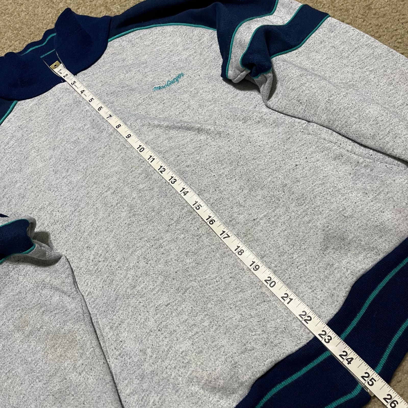 McGregor Vintage MacGregor Navy/Grey/Teal Full Zip Jacket XL Size US XL / EU 56 / 4 - 4 Thumbnail