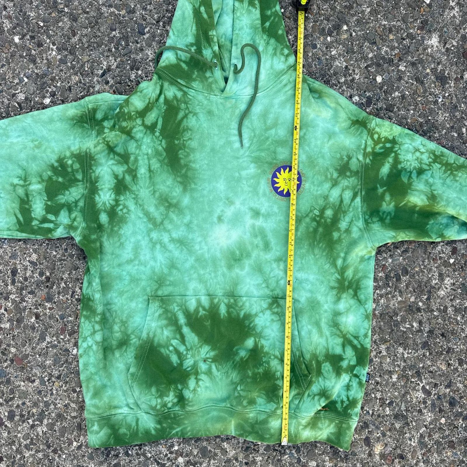 Vintage Critic Wear Green Tie Dye Sun Logo Hoodie Size US L / EU 52-54 / 3 - 7 Thumbnail