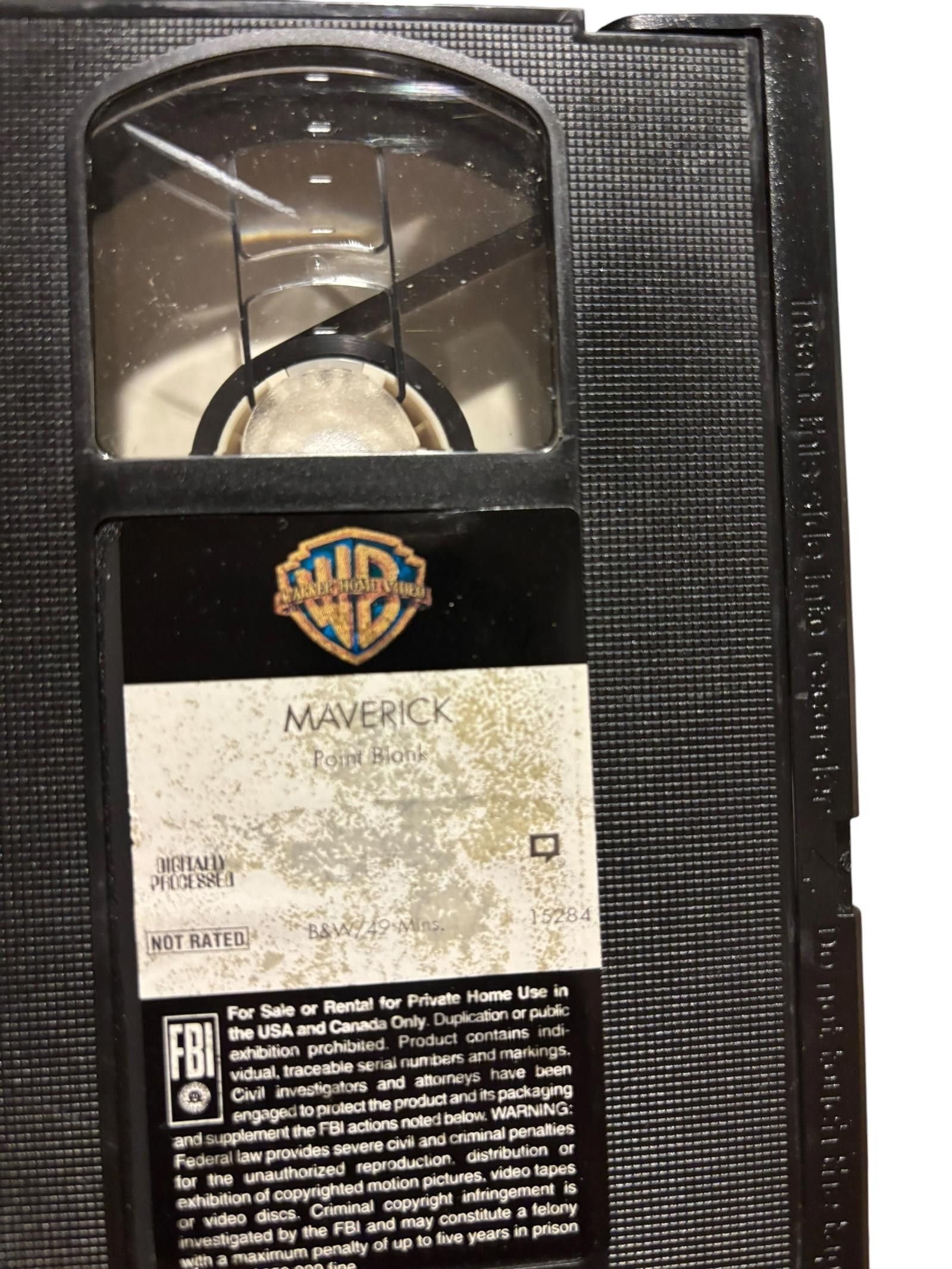 Warner Bros Maverick: Point Blank Classic TV Series VHS Size ONE SIZE - 4 Thumbnail
