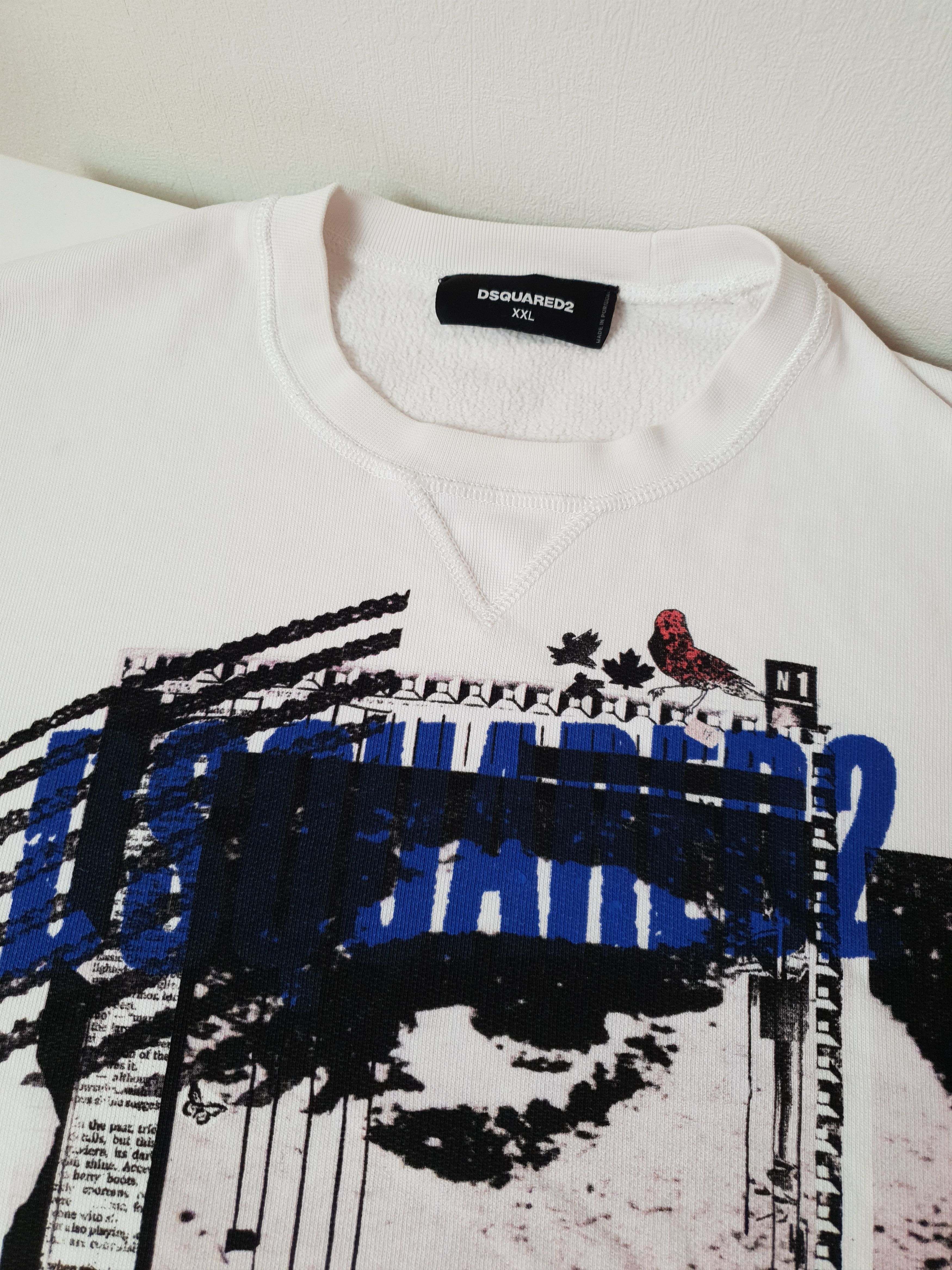 Dsquared2 Vintages DSQUARED2 white sweatshirt men's size L Size US XXL / EU 58 / 5 - 4 Thumbnail