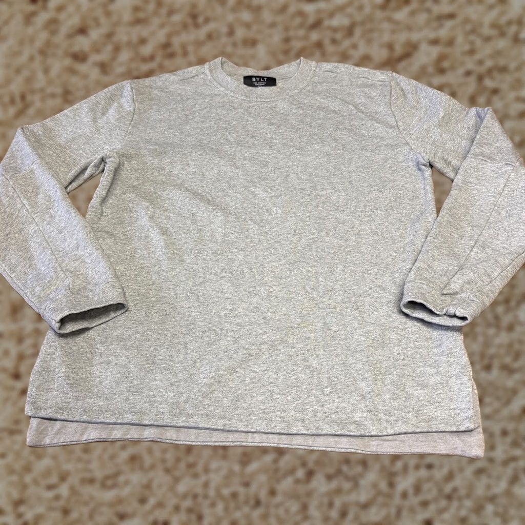 Vintage BYLT Sweatshirt Mens M Gray Core Crewneck Pullover Cotton Embroidered Logo Size US M / EU 48-50 / 2 - 1 Thumbnail