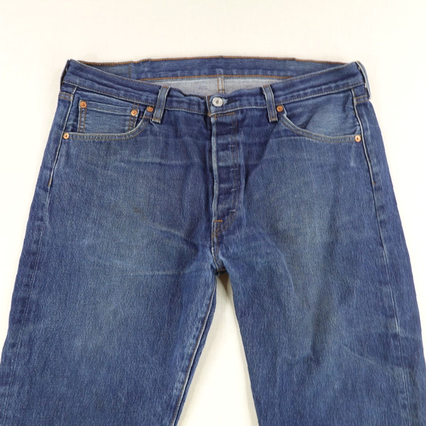 Levi's Levis Jeans Mens 38x32 Blue Denim 501 Button Fly Classic Straight Leg Red Tab jeans Mens 38x32 Blue Denim 501 Button Fly Classic Straight Leg Red Tab Size US 37 - 2 Thumbnail