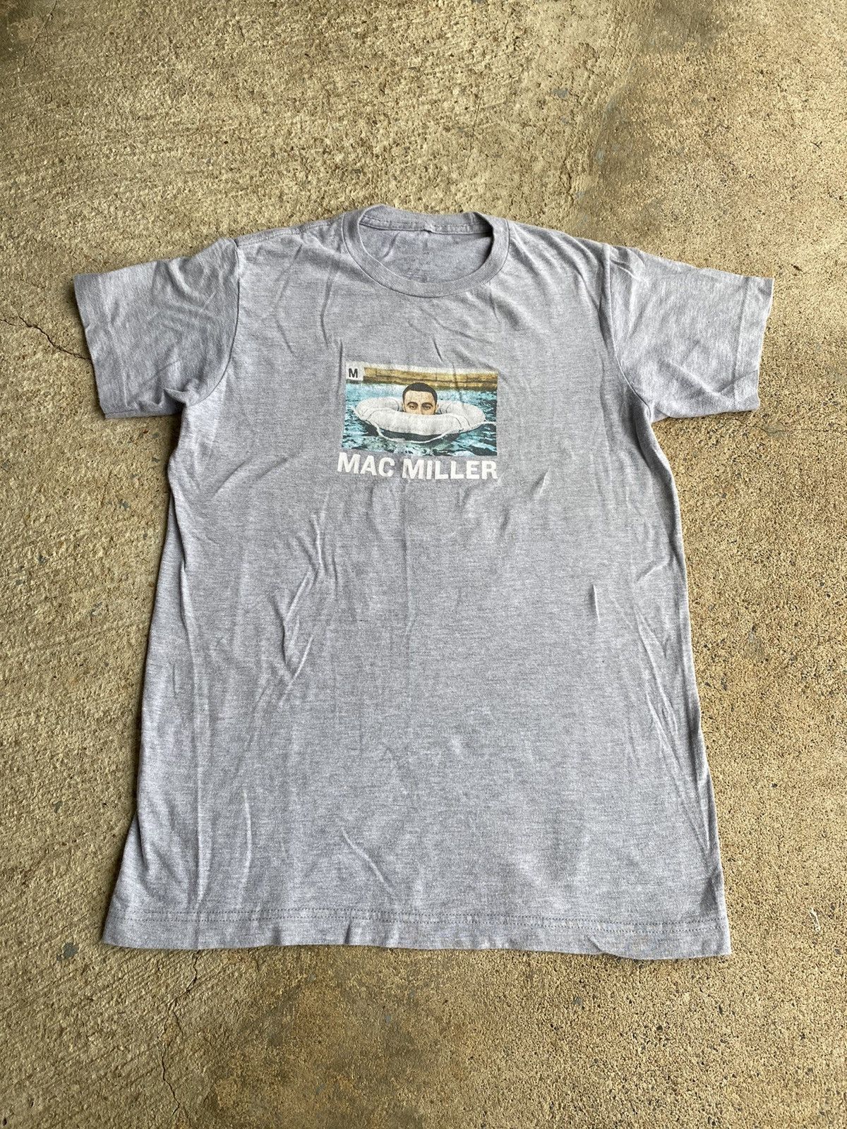 Mac Miller × Vintage Mac Miller Grey Rap Tee Shirt Size US S / EU 44-46 / 1 - 1 Thumbnail